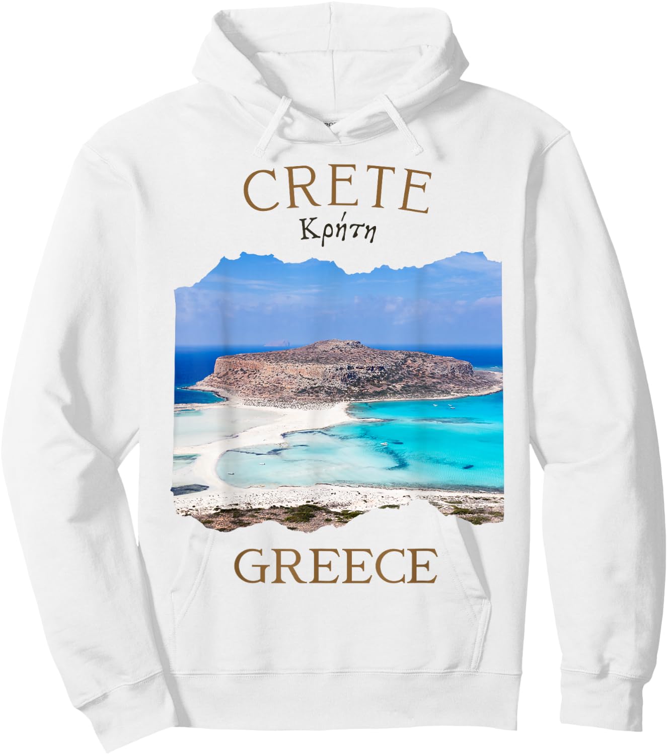 Greek Island Crete Greece featuring Balos Beach in Chania Hoodie - Hoodie | White