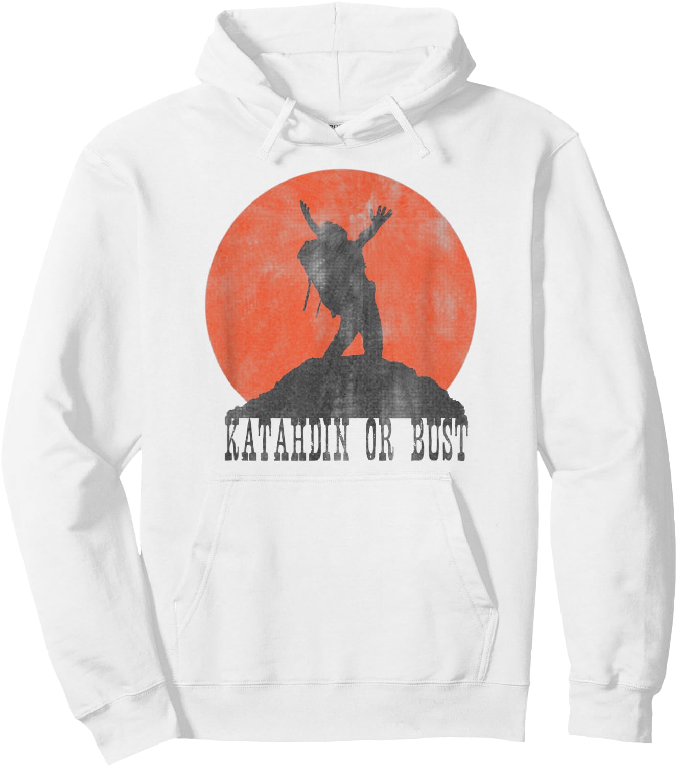 KATAHDIN OR BUST Appalachian Trail Vintage Retro Hiking Gift Hoodie - Hoodie | White