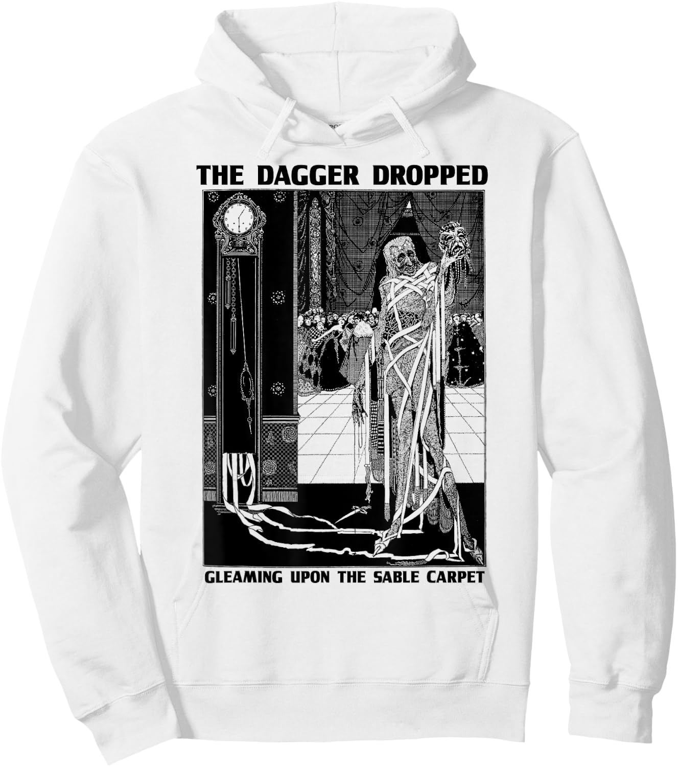 Edgar Poe Art Masque of the Red Death-Edgar Allen Poe Quote Hoodie - Hoodie | White