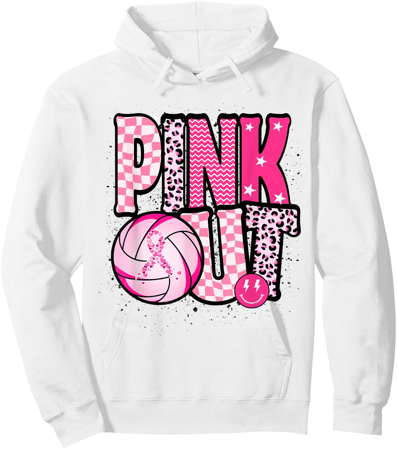 Dig For A Cure Volleyball Pink Out Breast Cancer Awareness Hoodie - Hoodie | White
