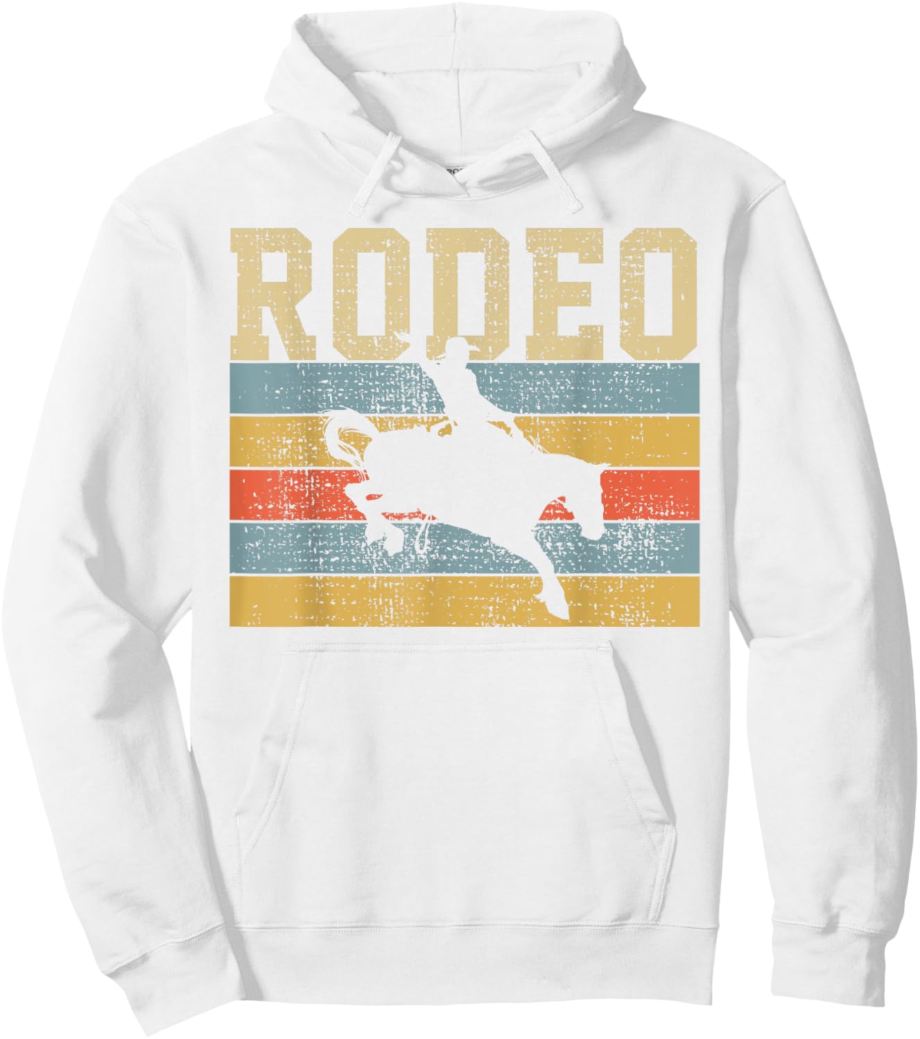 Rodeo Cowboy Horse Riding Western Hoodie - Hoodie | White