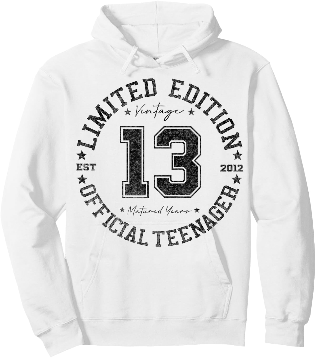 Official Teenager 13 Year Old Gifts Vintage 13th Birthday Hoodie - Hoodie | White