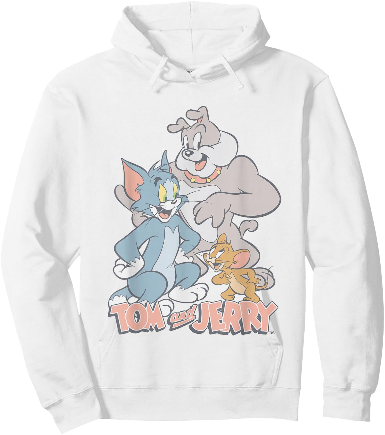 Tom and Jerry Pastel Pals Vintage Group Shot Hoodie - Hoodie | White