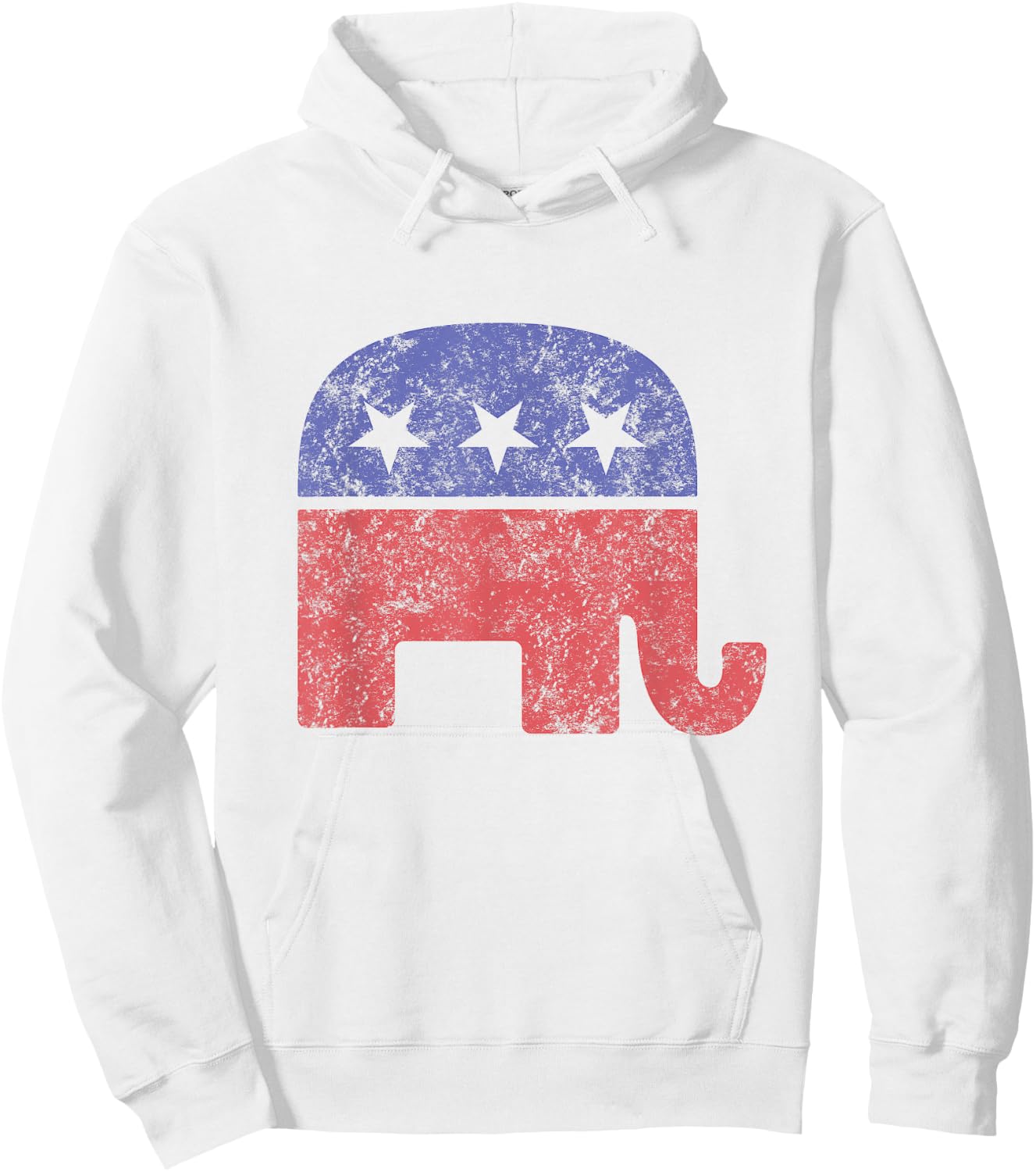 Republican Elephant Vintage Logo Gift Hoodie - Hoodie | White