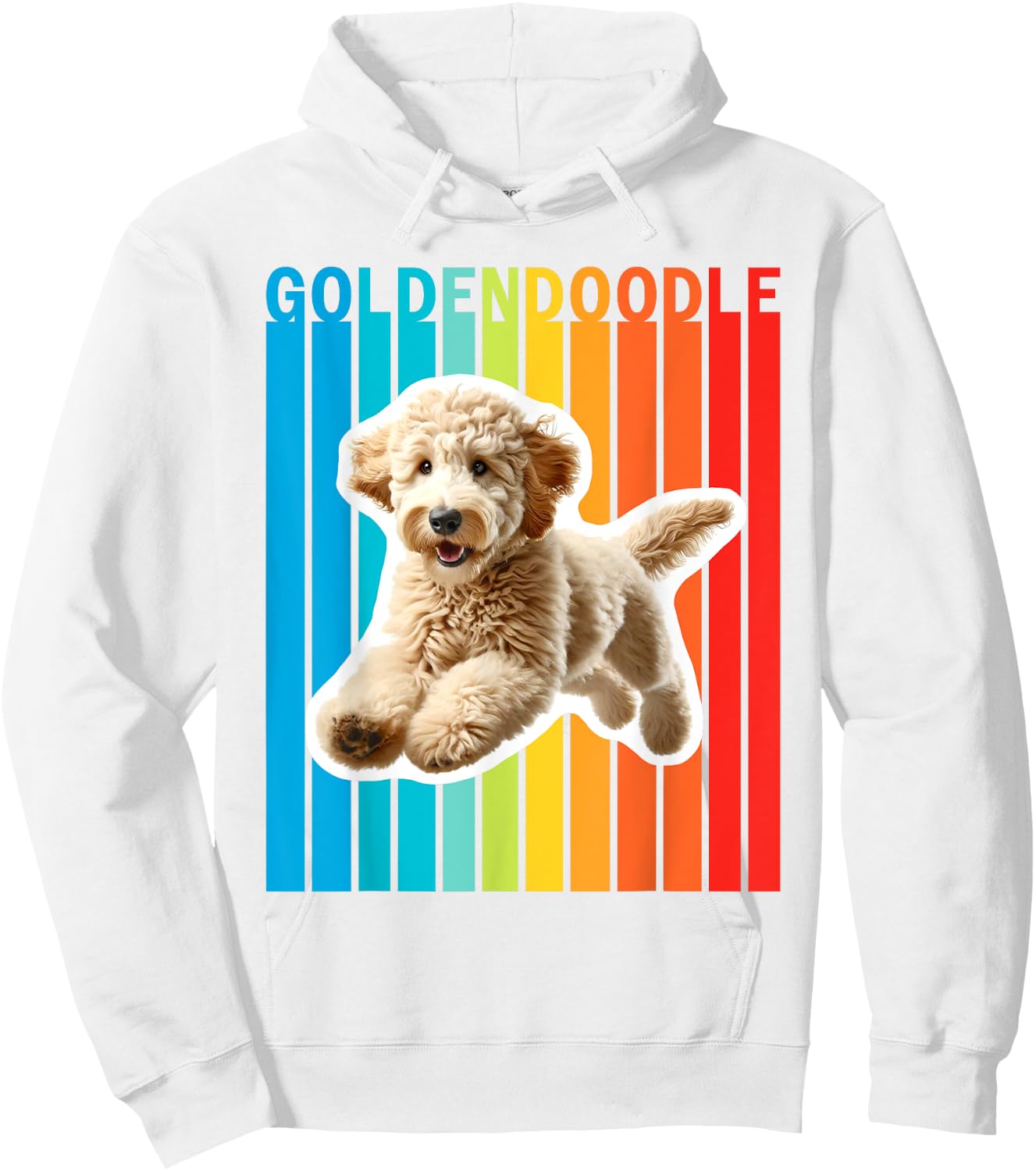 Colorful Goldendoodle Hoodie - Hoodie | White