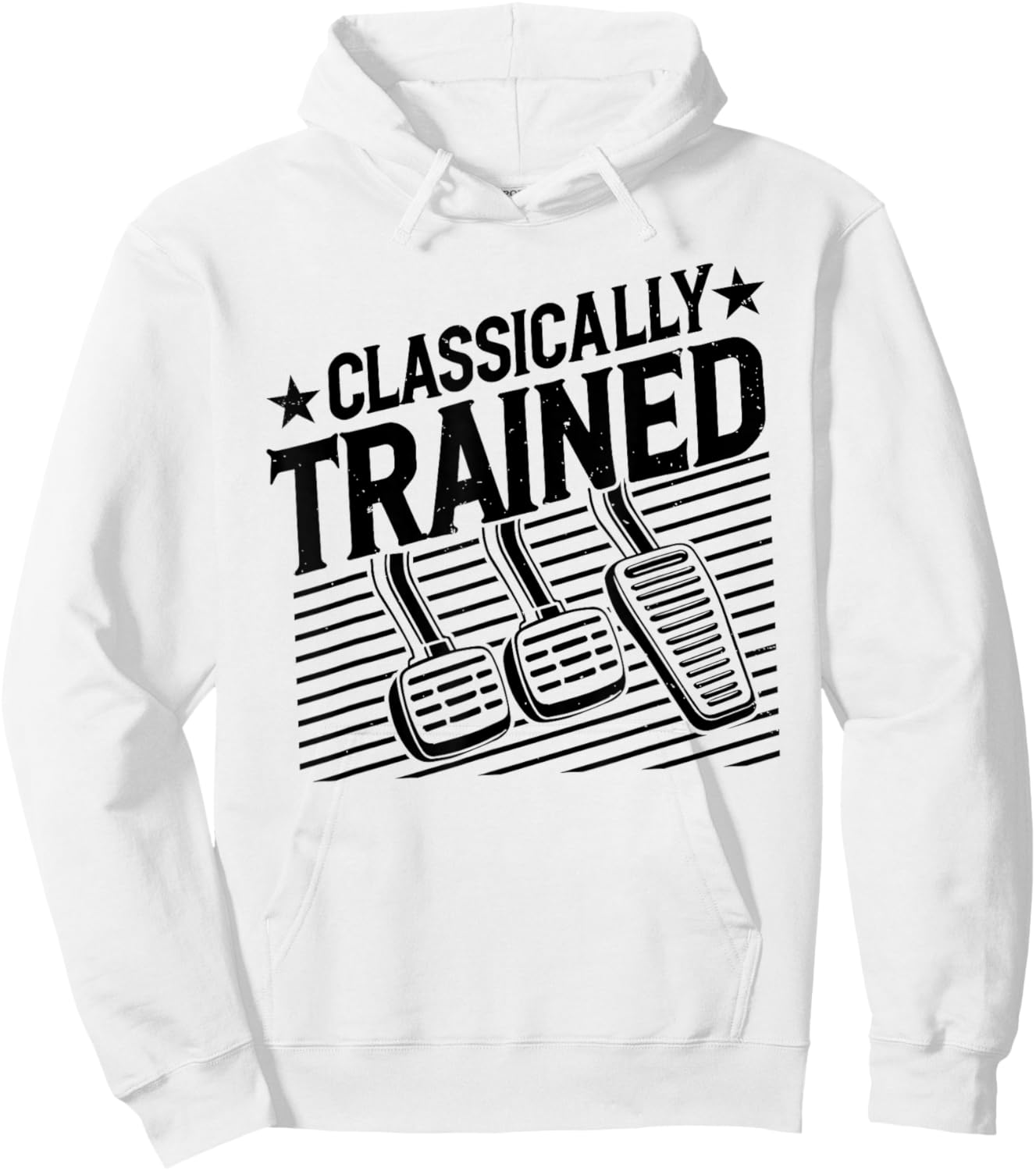 Classically Trained Funny Gear Manual Transmission Driver Hoodie - Hoodie | White