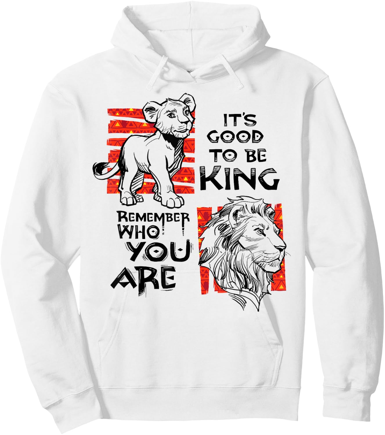 Disney The Lion King Live Action Simba Mufasa Quotes Poster Hoodie - Hoodie | White