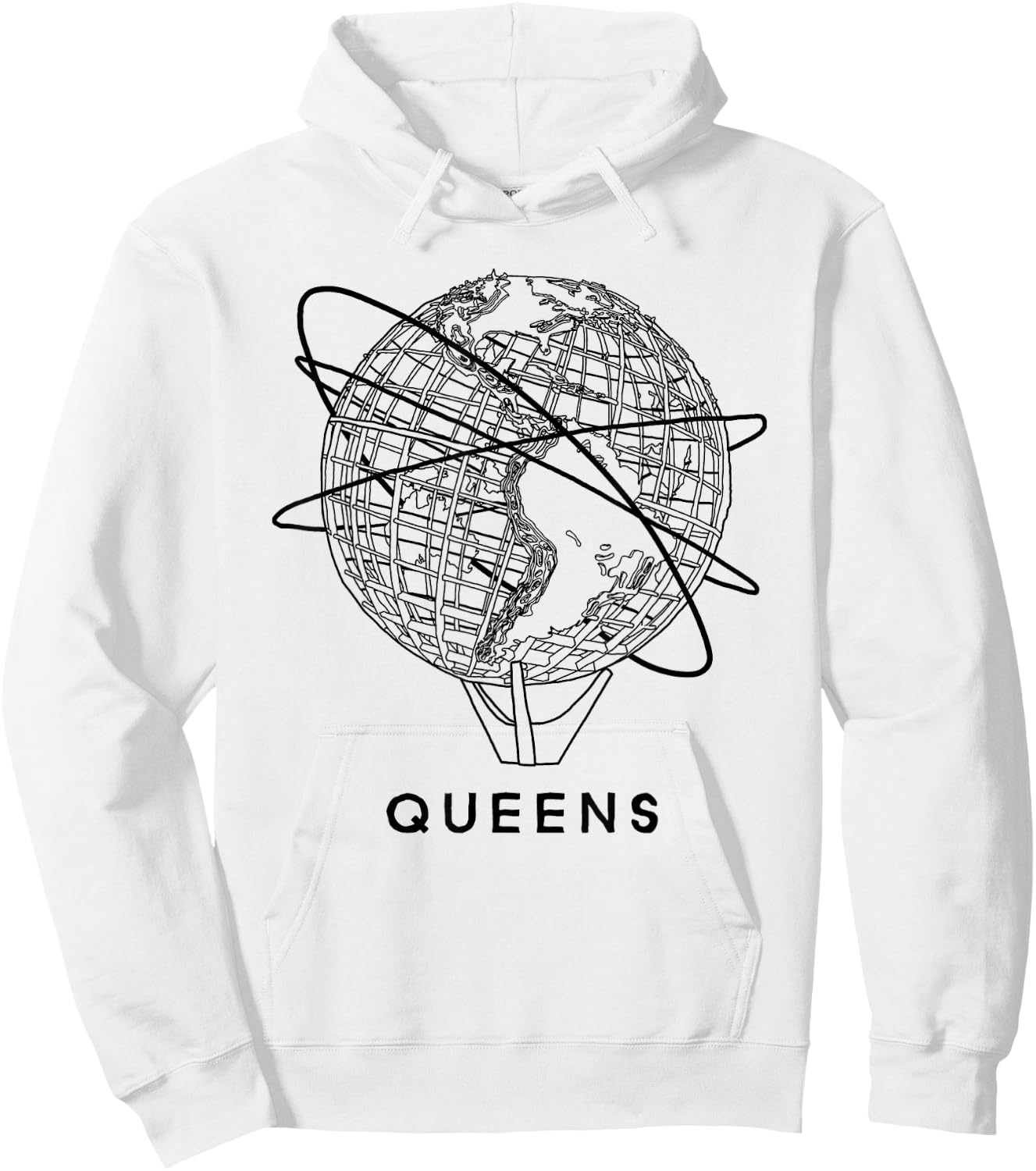 Queens New York Unisphere Hoodie - Hoodie | White