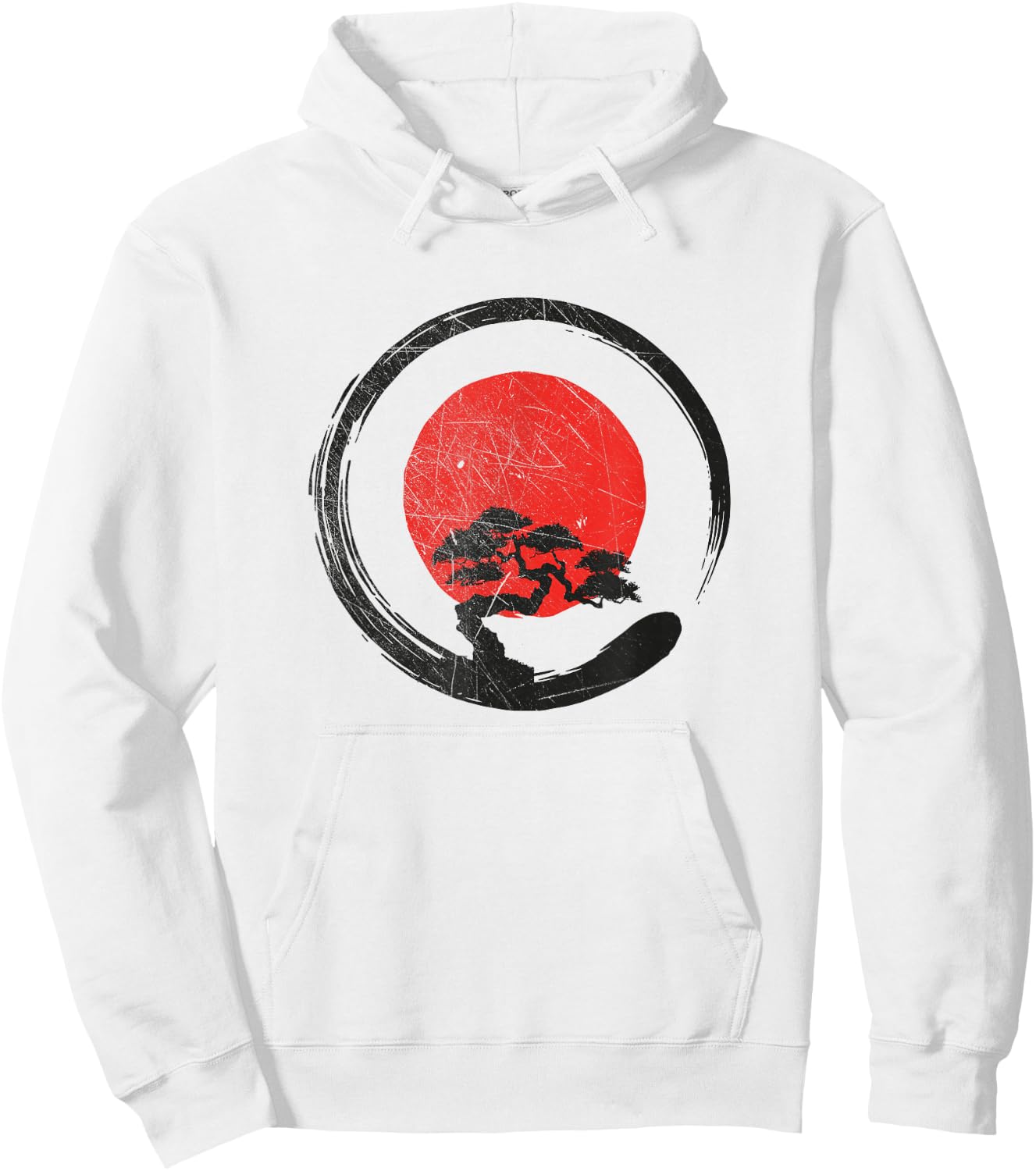 Buddhism Spiritual - Buddha Zen Enso Circle Buddhist Hoodie - Hoodie | White