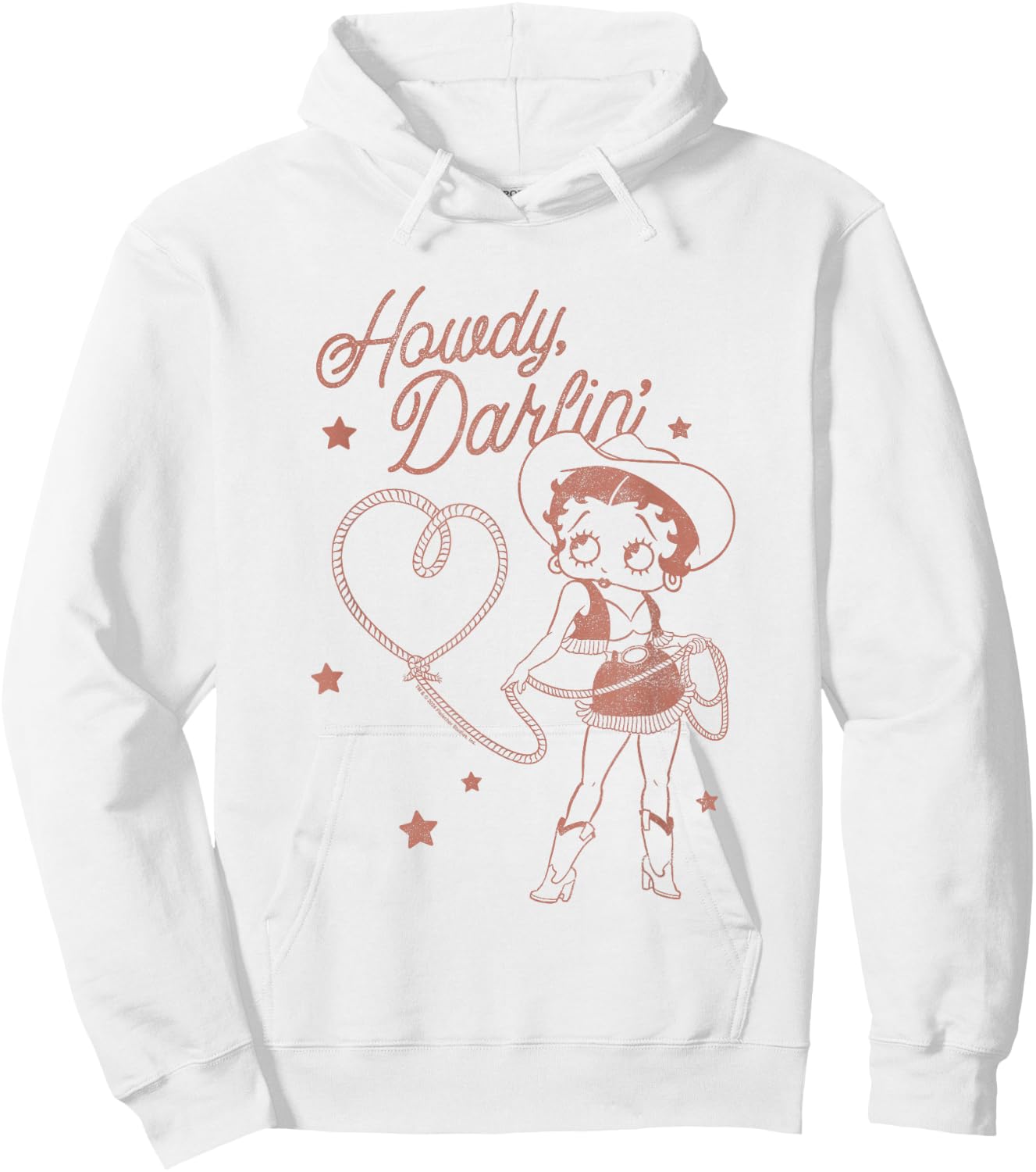 Betty Boop Howdy Darlin' Vintage Rodeo Betty Hoodie - Hoodie | White