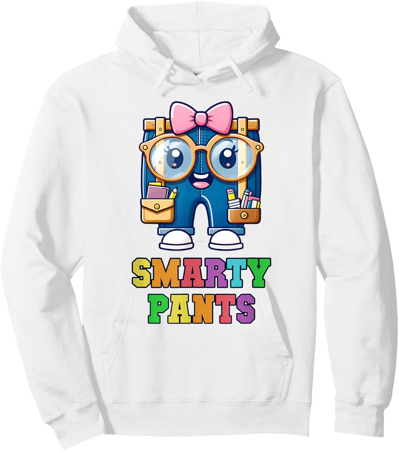 Funny Little MISS SMARTY PANTS Graduation Kids Smartie Girl Hoodie - Hoodie | White