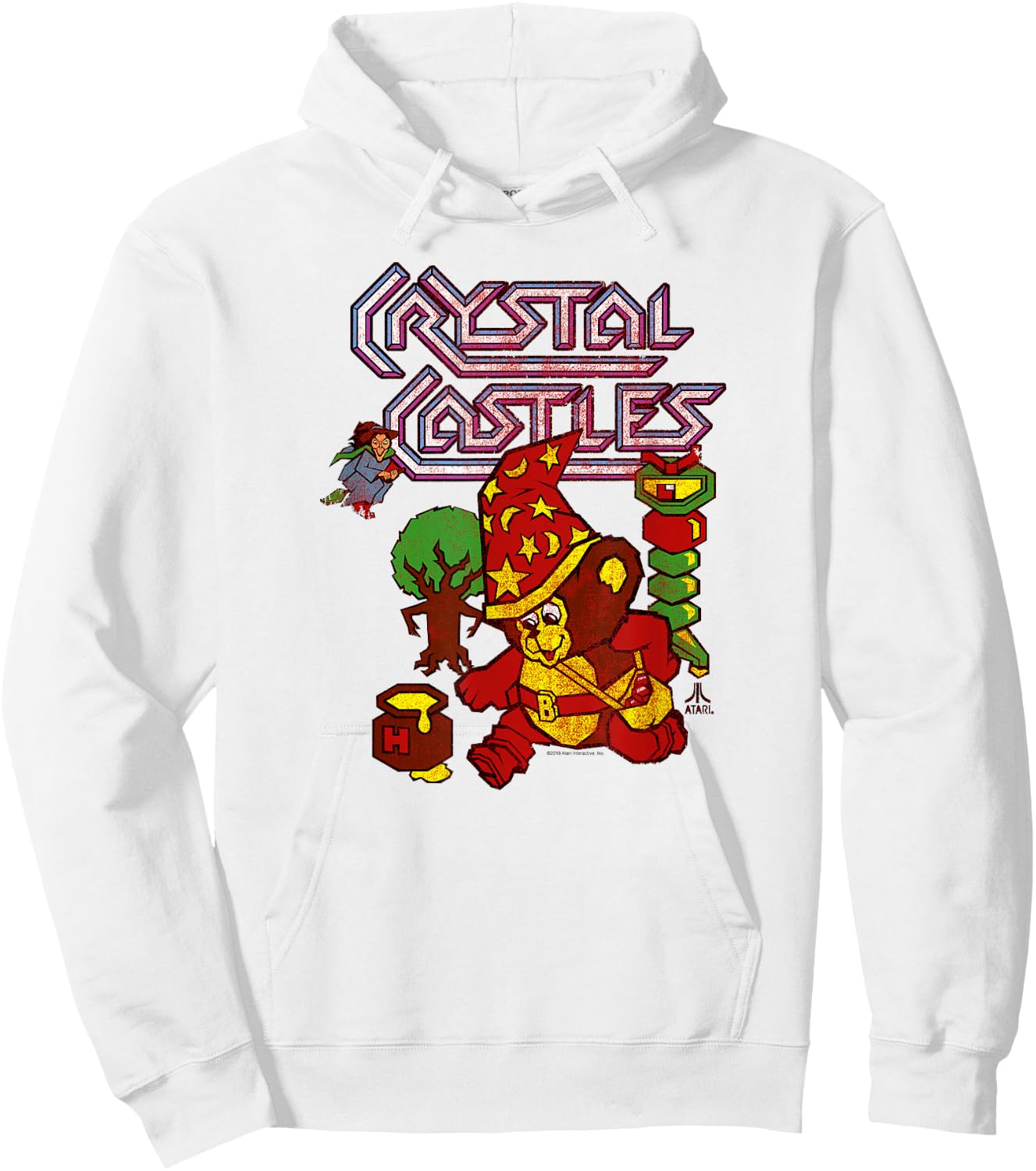 Atari Crystal Castles Bentley Bear Maze Video Game Hoodie - Hoodie | White