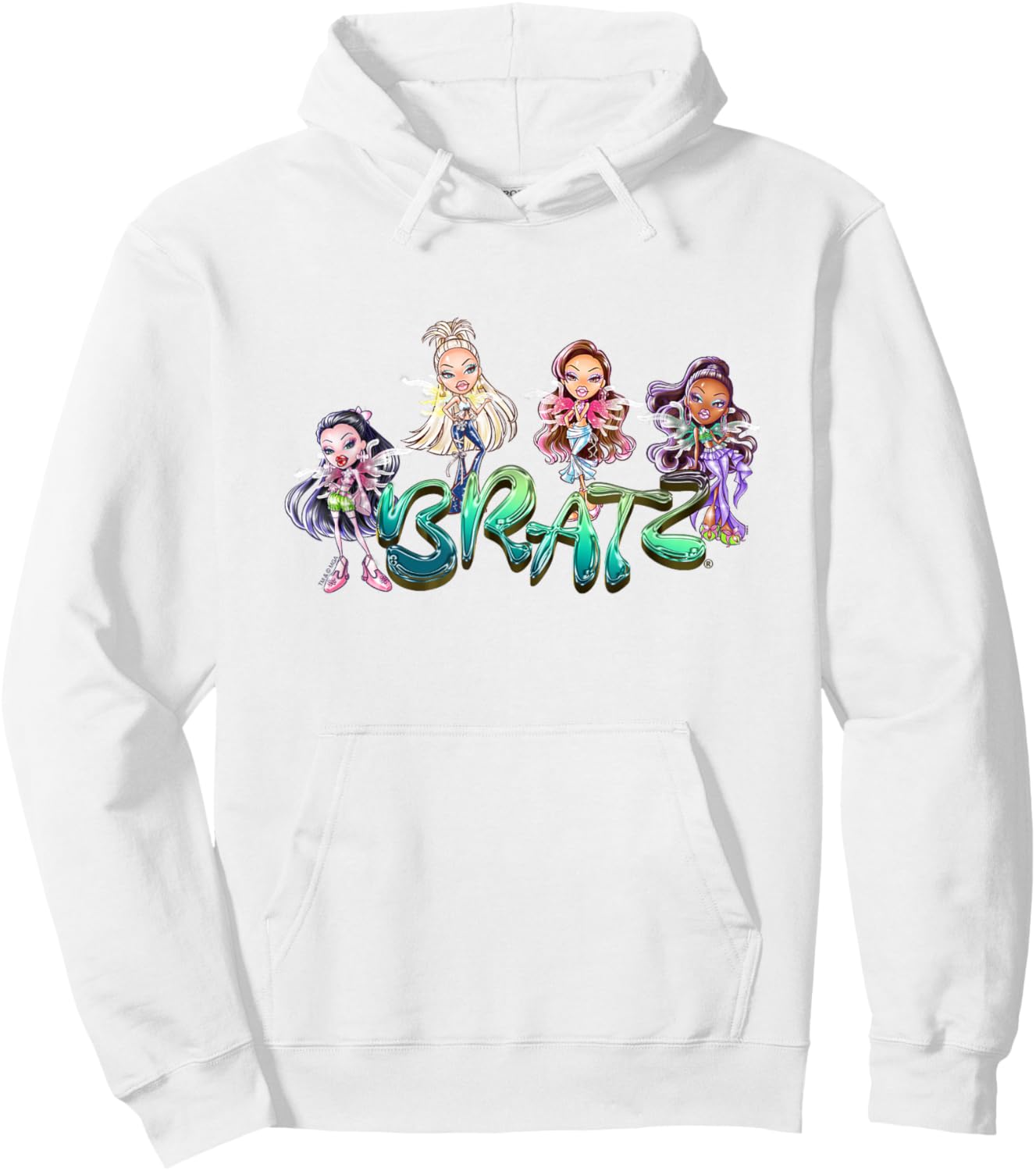 Bratz Fashion Pixiez Vintage Group Shot Hoodie - Hoodie | White