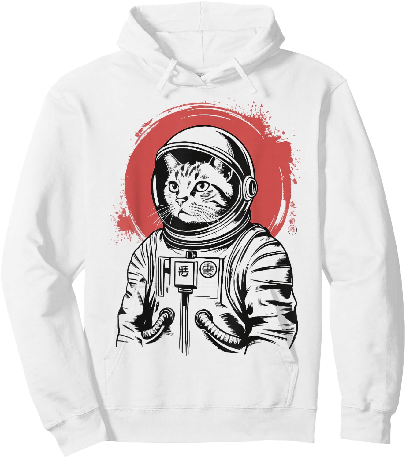Japanese Space Cat Astronaut Kawaii Hoodie - Hoodie | White