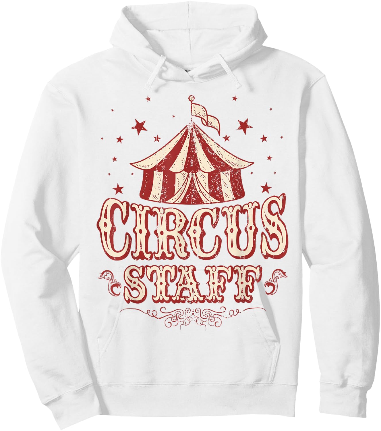 Vintage Circus Themed Birthday Party T Shirt - Circus Staff Hoodie - Hoodie | White