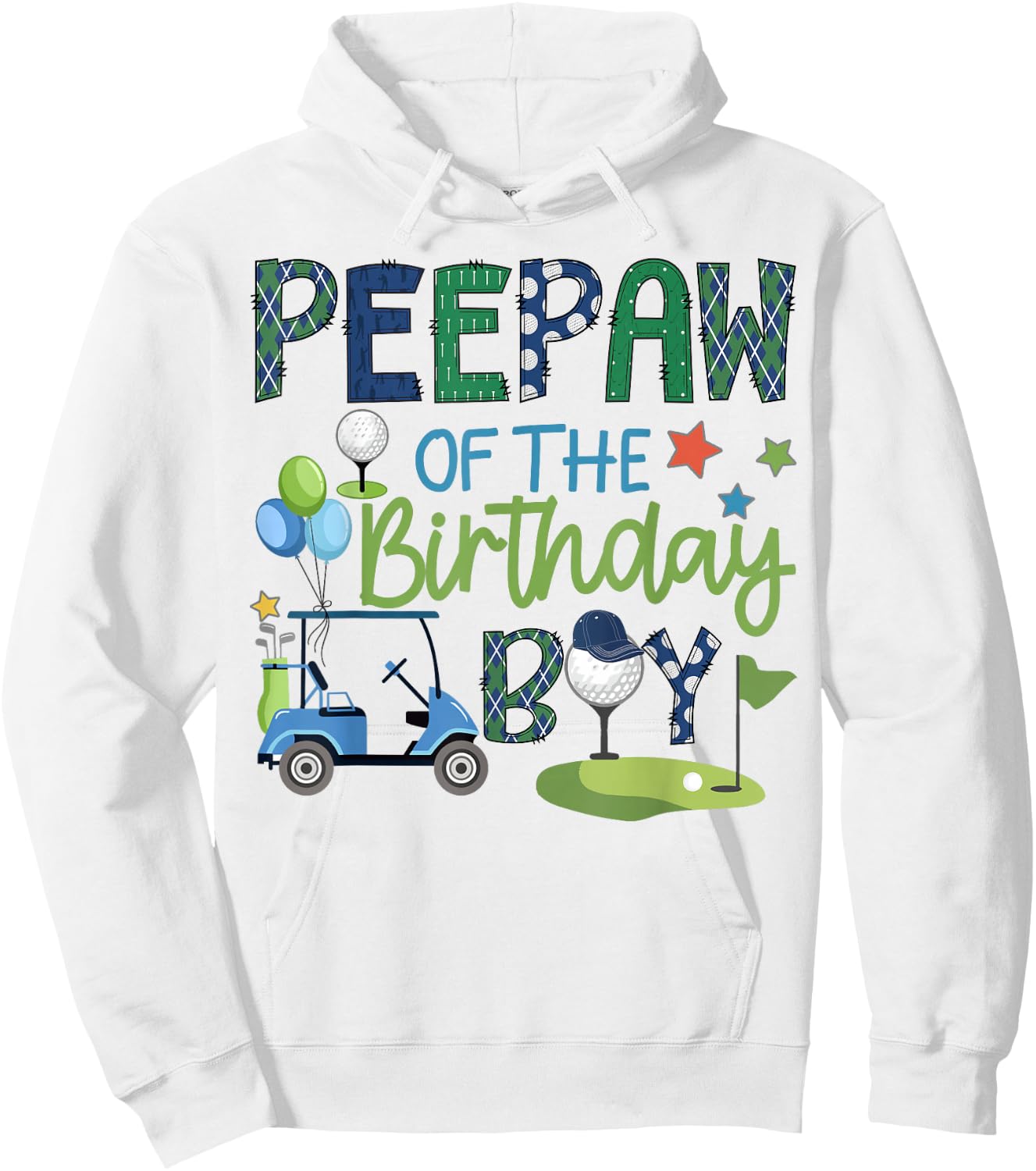 Peepaw Of The Birthday Boy Hole in One Golf Sport Hoodie - Hoodie | White