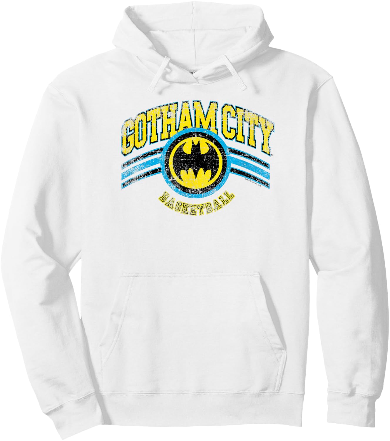 Batman Gotham City Basketball T Shirt Hoodie - Hoodie | White