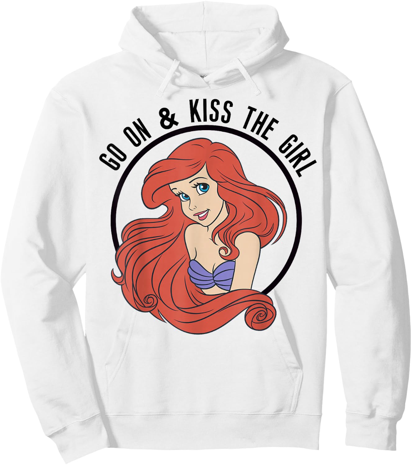 Disney The Little Mermaid Ariel Go On & Kiss The Girl Hoodie - Hoodie | White