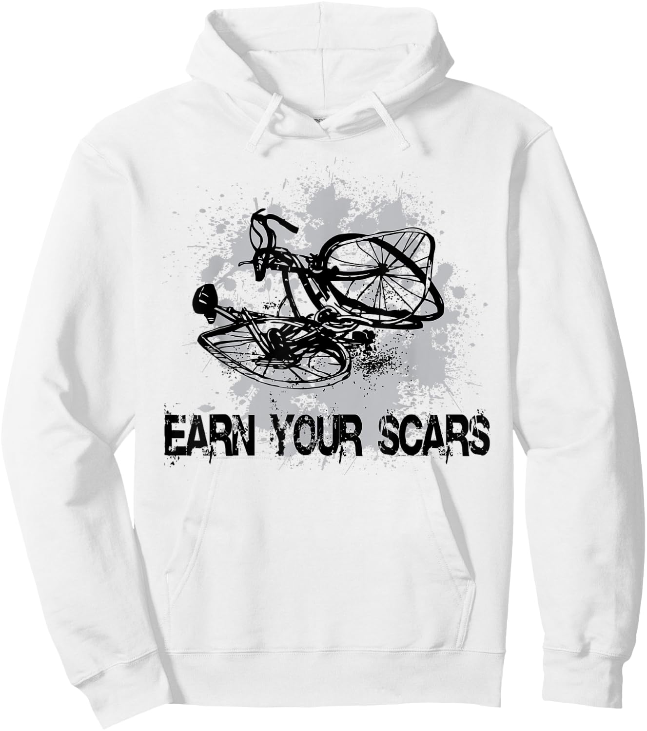 Earn Your Scars Fun Cycling Jerseys Bike Clothing Hoodie - Hoodie | White
