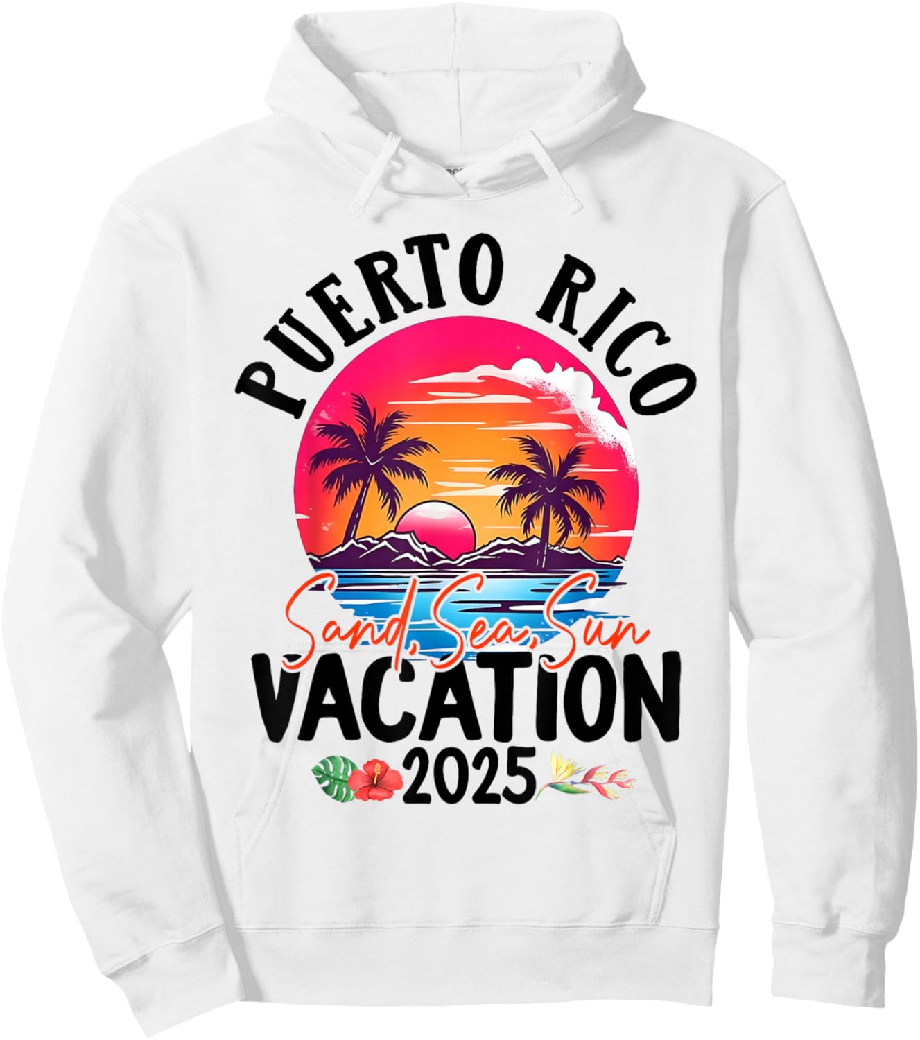 Puerto Rico Vacation 2025 Souvenir Matching Family Group by Puerto Rico Vacation Souvenir Holiday for Families, Couples, Groups - Blue, -Adults, -Kids, Short Sleeve Hoodie - Hoodie | White
