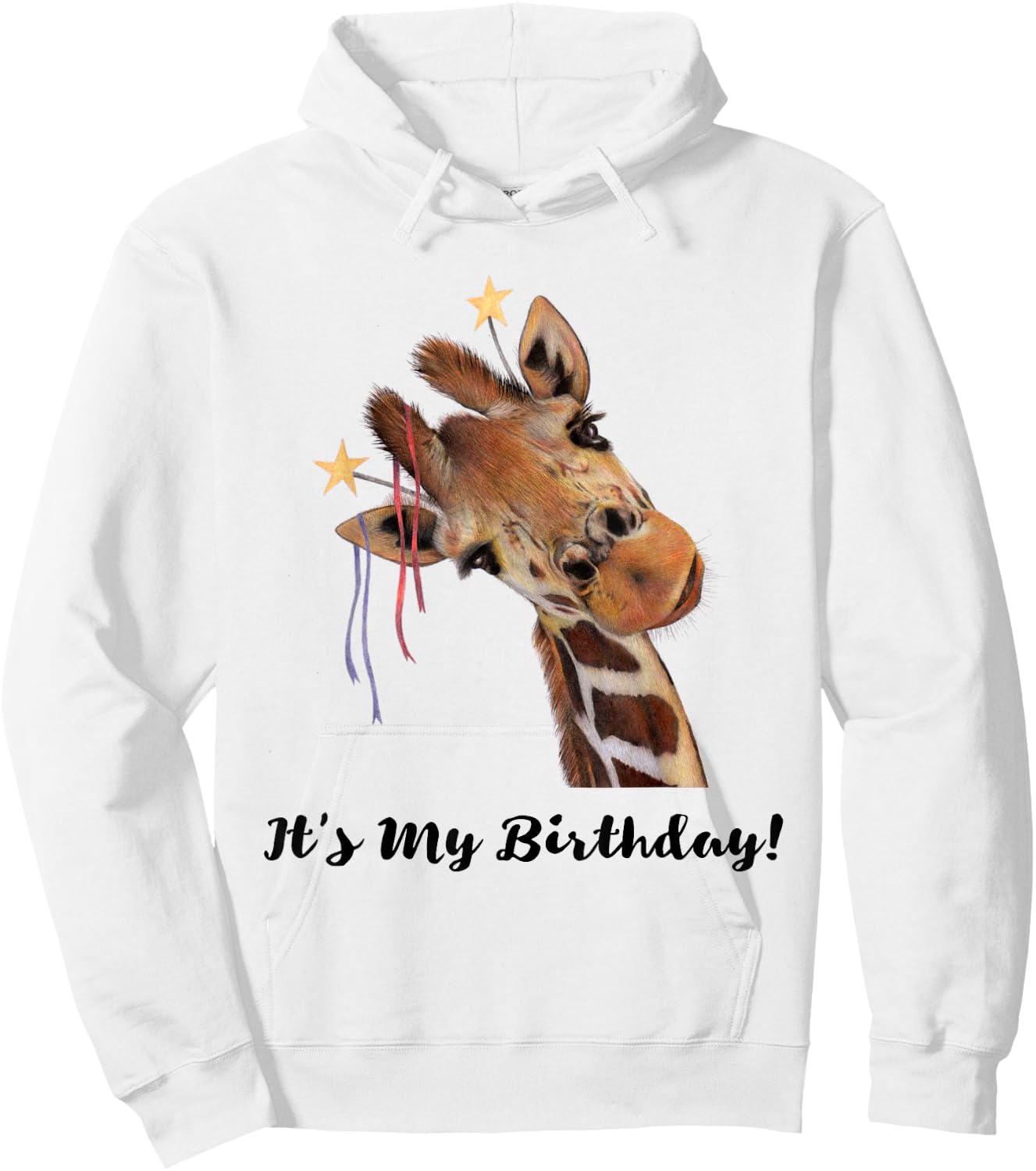 It's My Birthday Good Time Giraffe Party Animal Hoodie - Hoodie | White