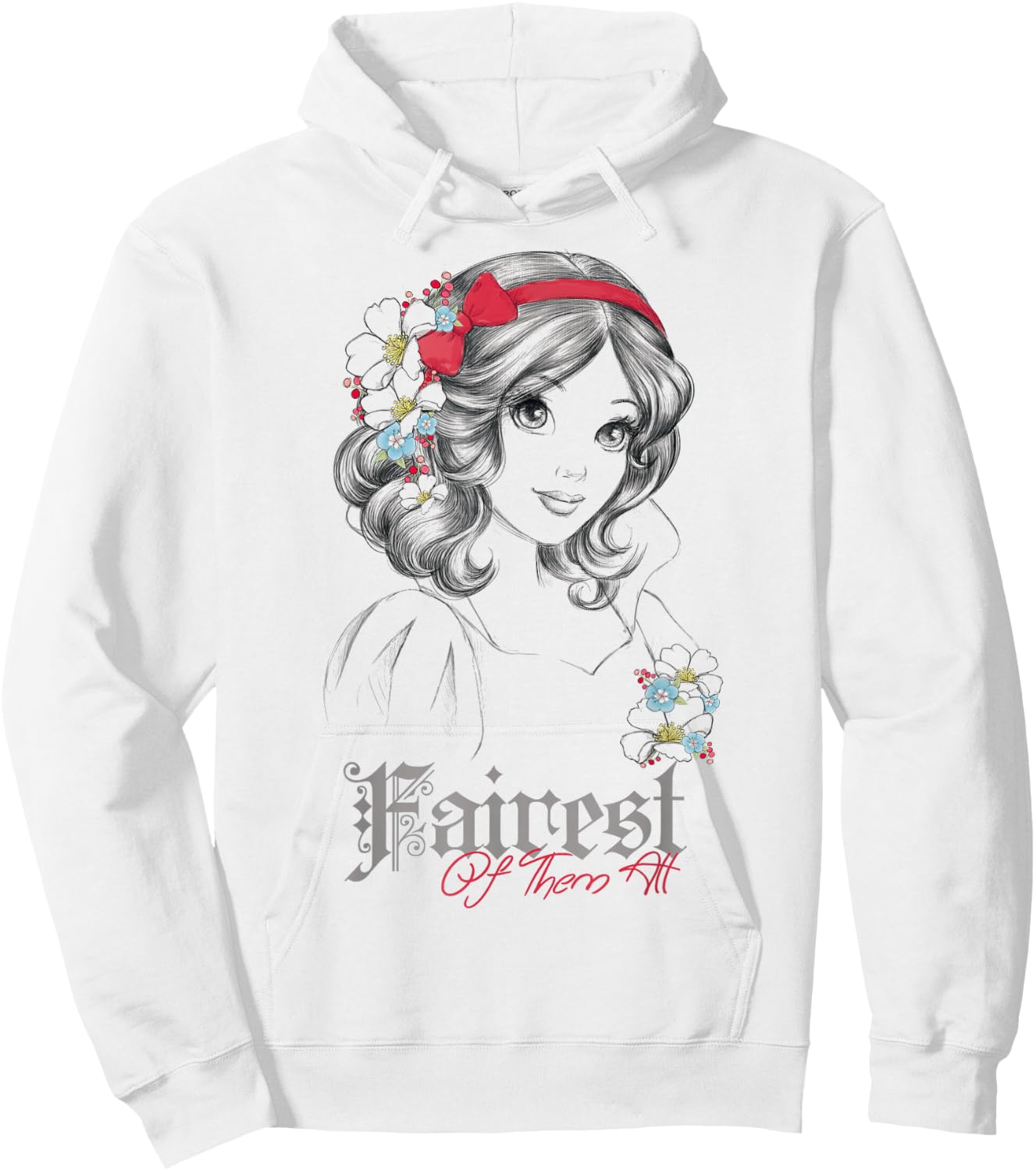 Disney Snow White Fairest Of Them All Modern Princess Sketch Hoodie - Hoodie | White