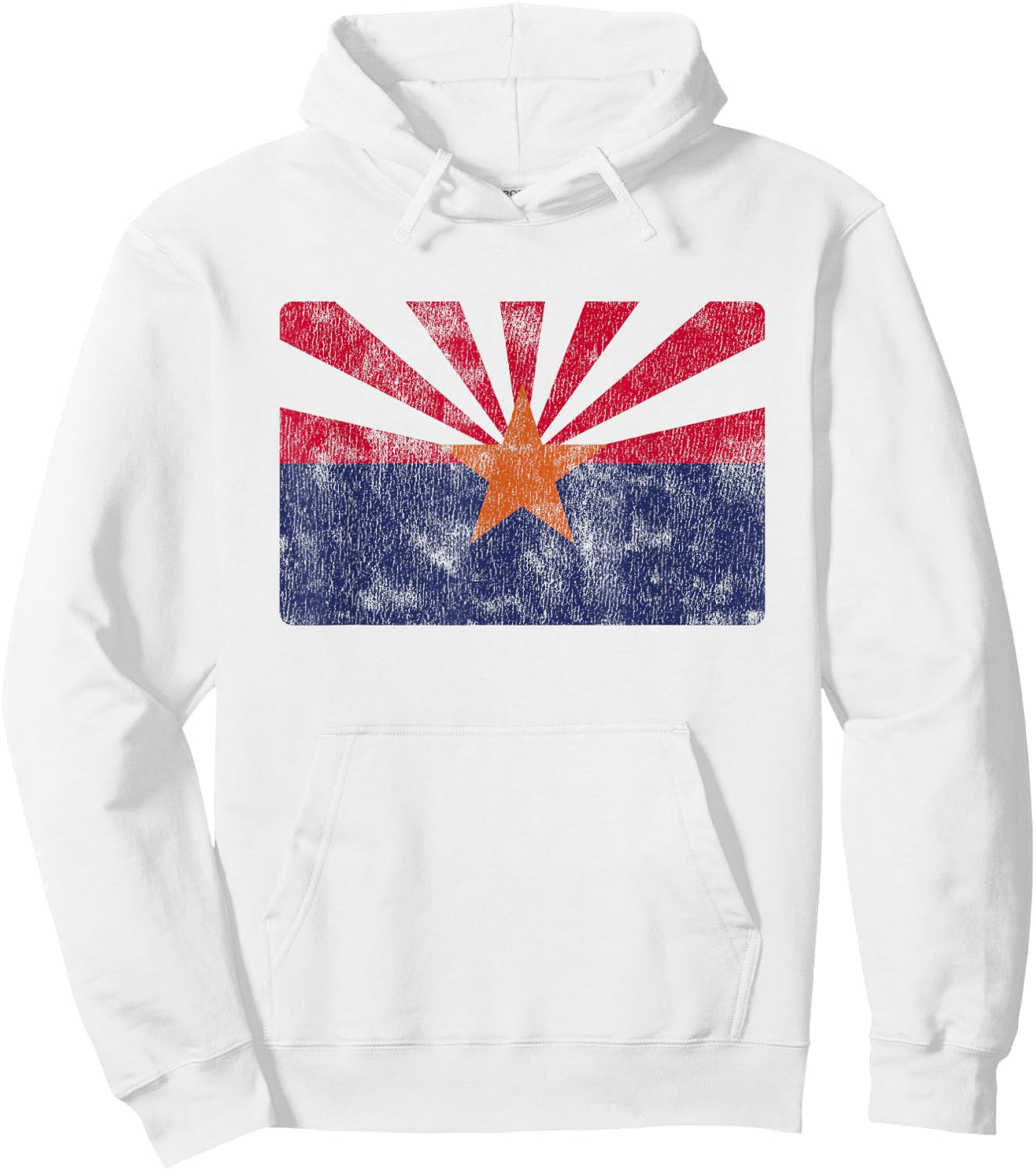 Retro Arizona Flag of AZ Souvenir Hoodie - Hoodie | White