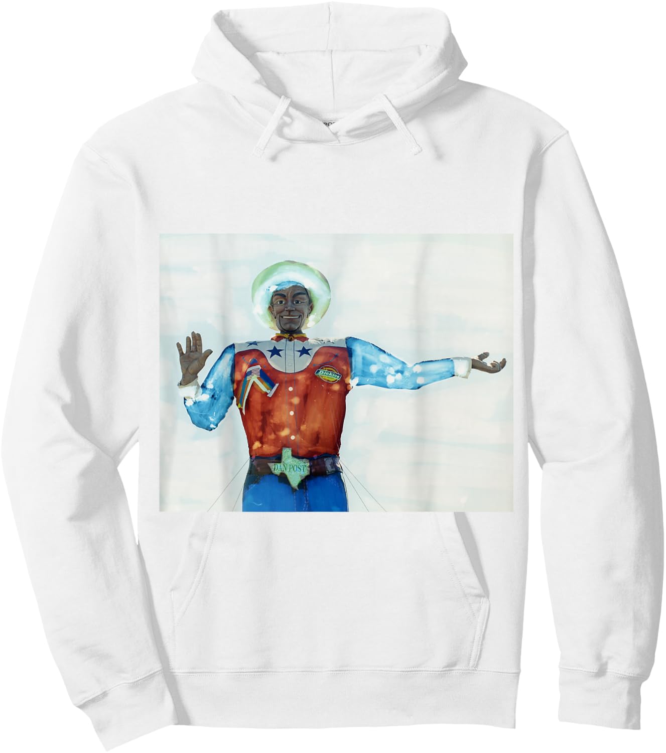 Howdy Big Tex State Fair Texas Painted Negative Hoodie - Hoodie | White
