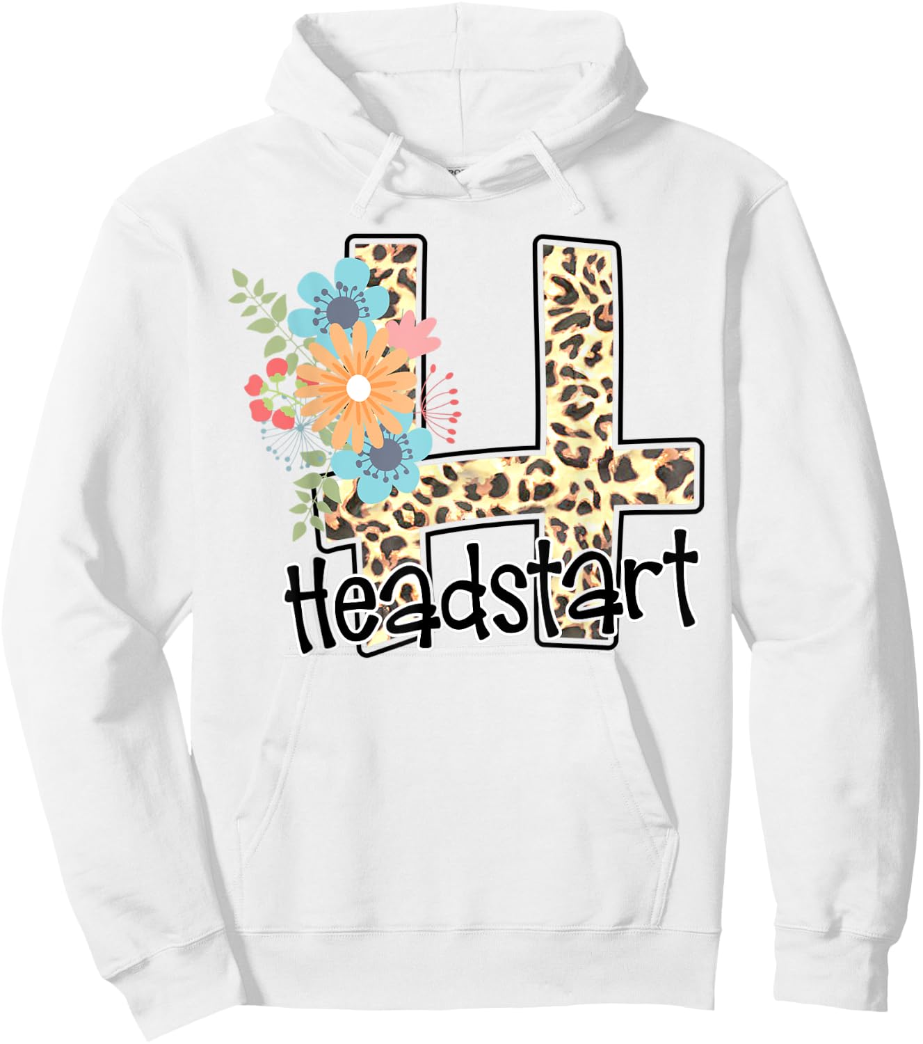 Headstart Leopard Back to School Teacher Girl First Day Hoodie - Hoodie | White