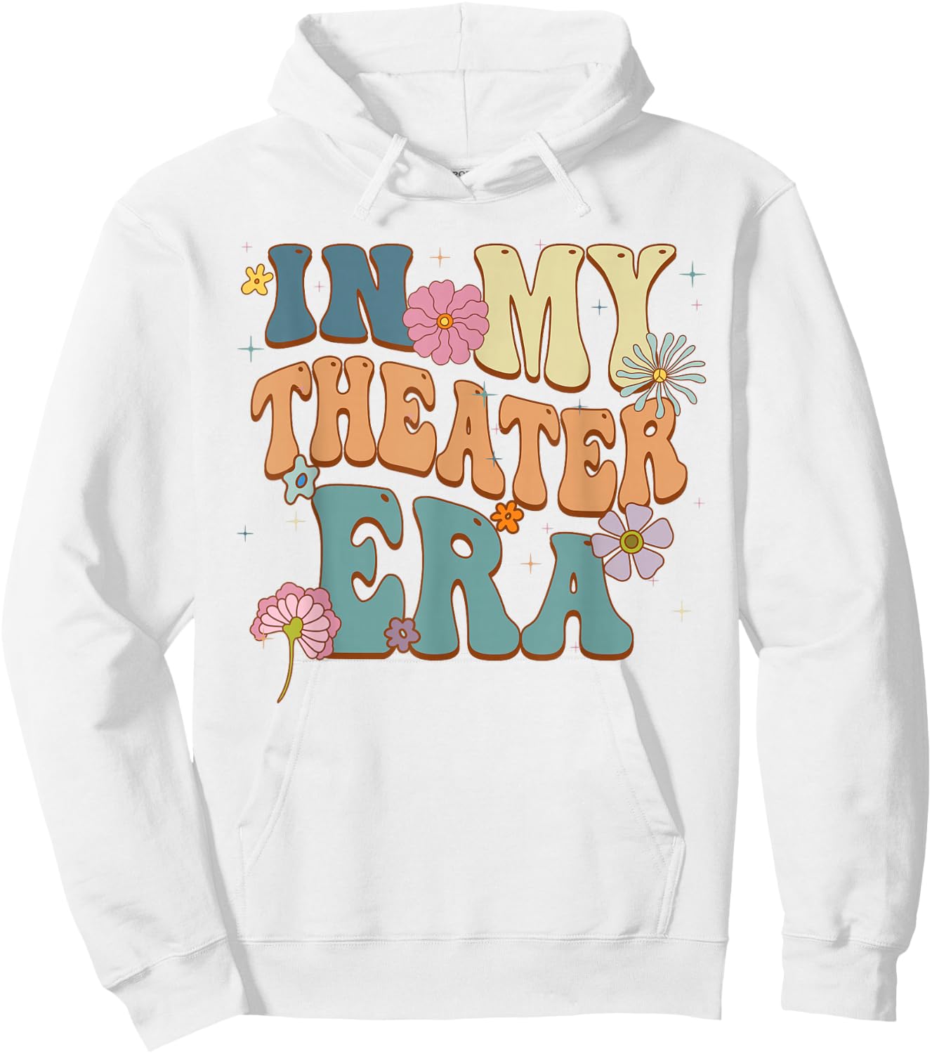 In My Theater Era Theater Lover Acting Teacher Girl Groovy Hoodie - Hoodie | White