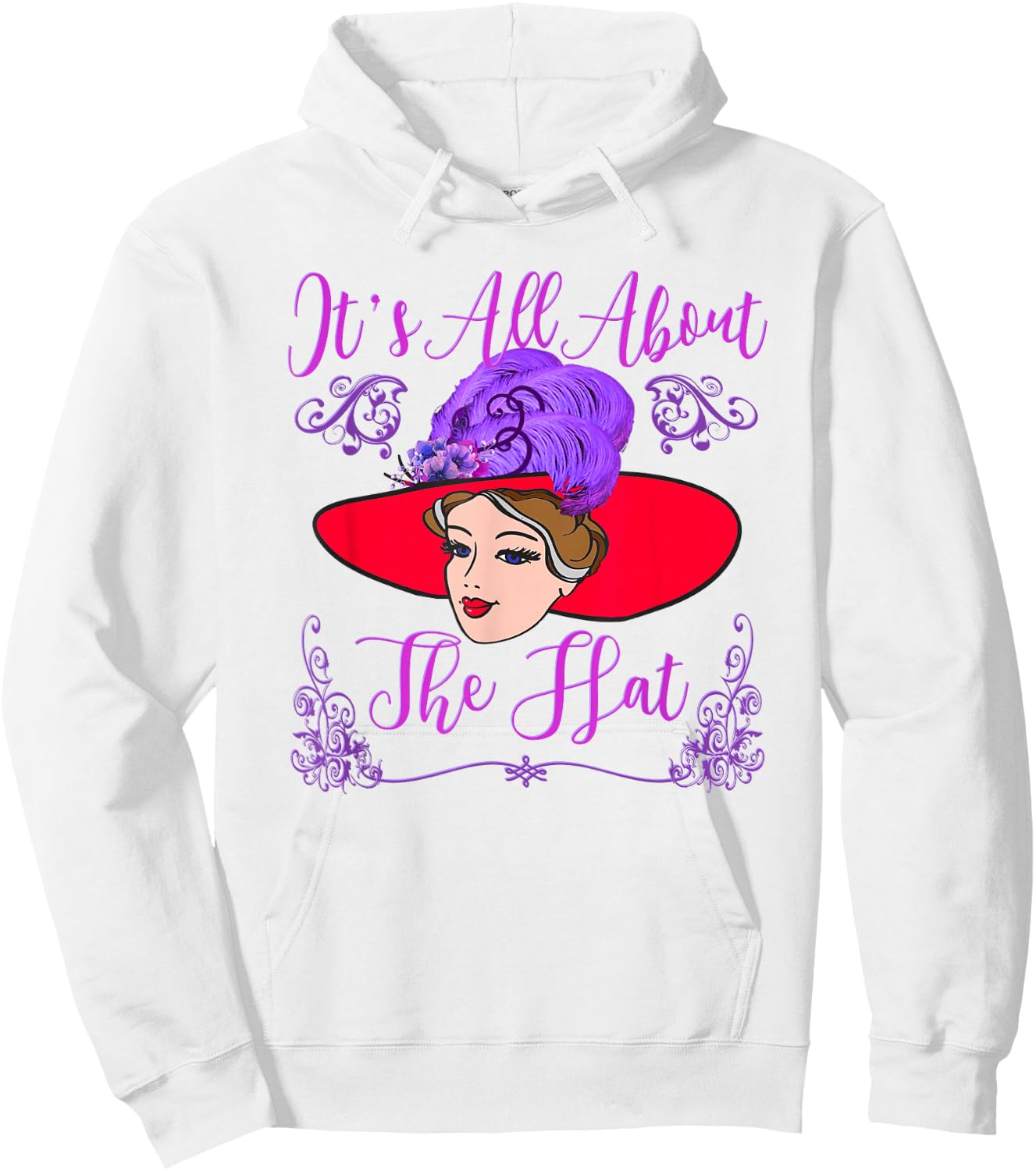 Red Hat It's All About the Hat Vintage Style T Shirt Hoodie - Hoodie | White