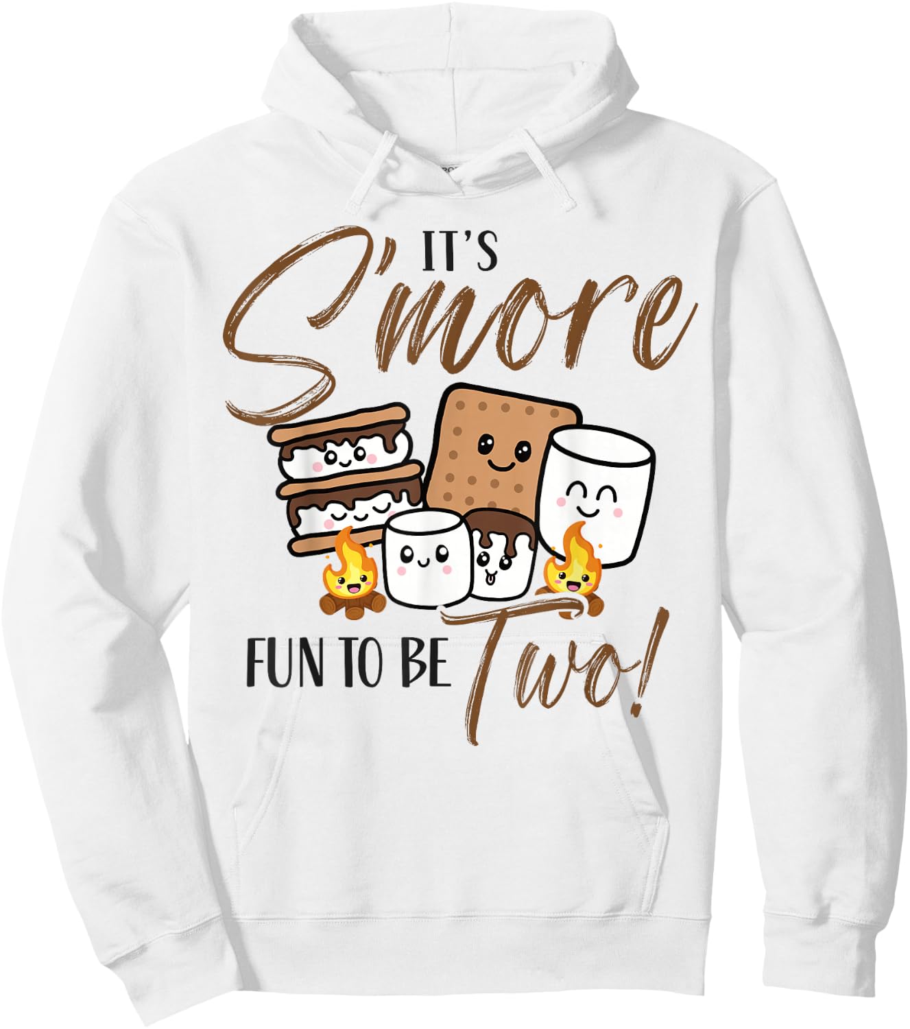 Birthday Campfire Marshmallow It's S'more Fun To Be Two 2nd Hoodie - Hoodie | White