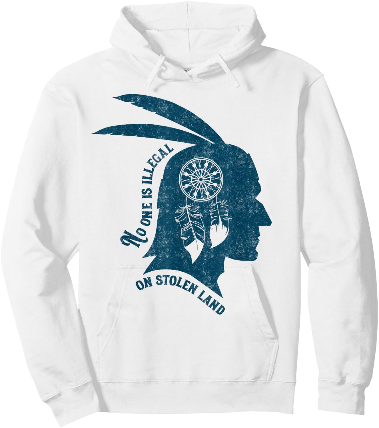 No One Is Illegal On Stolen Land Immigrant Immigration Shirt Hoodie - Hoodie | White