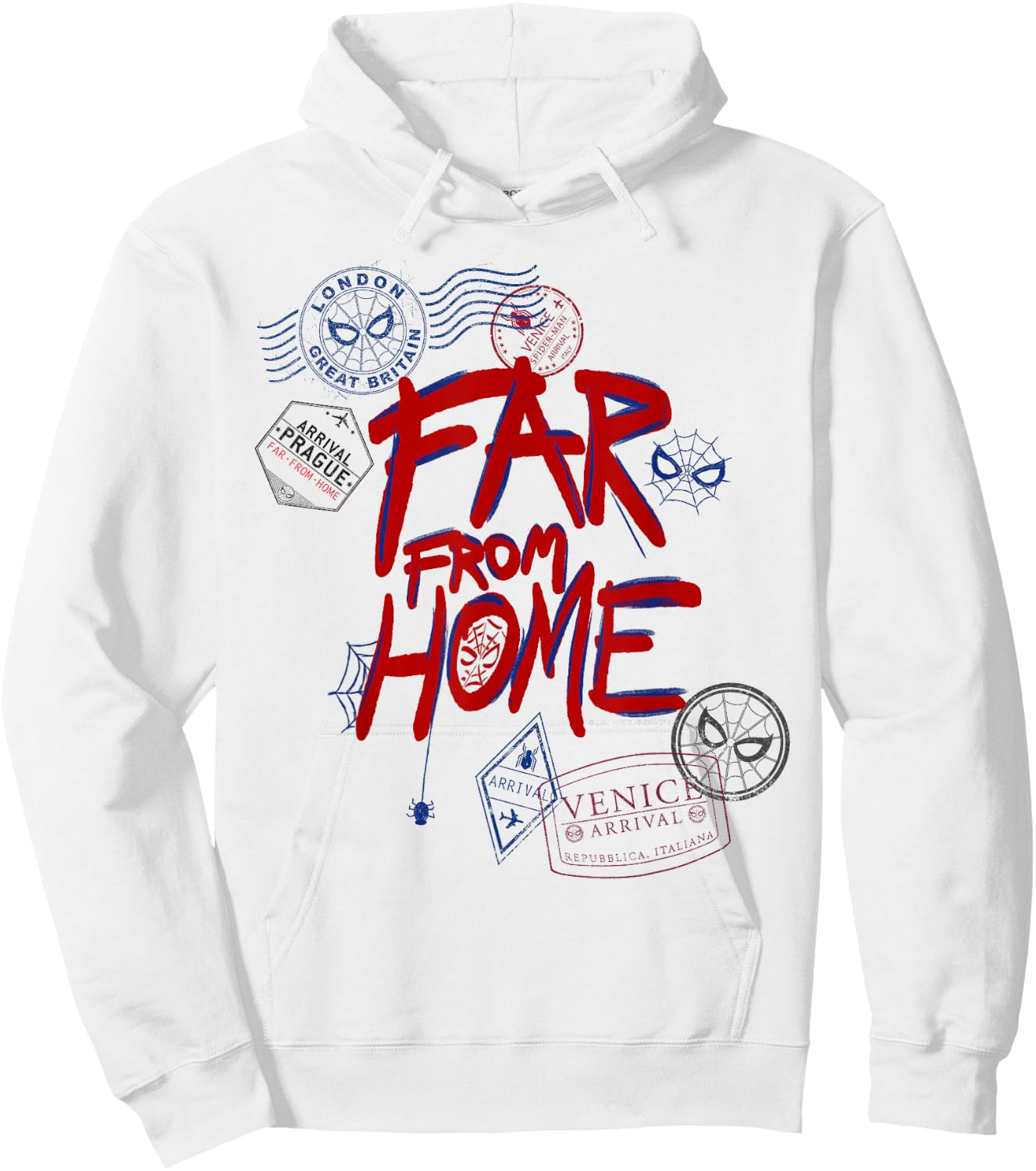 Marvel Spider-Man: Far From Home Travel Stamps Hoodie - Hoodie | White