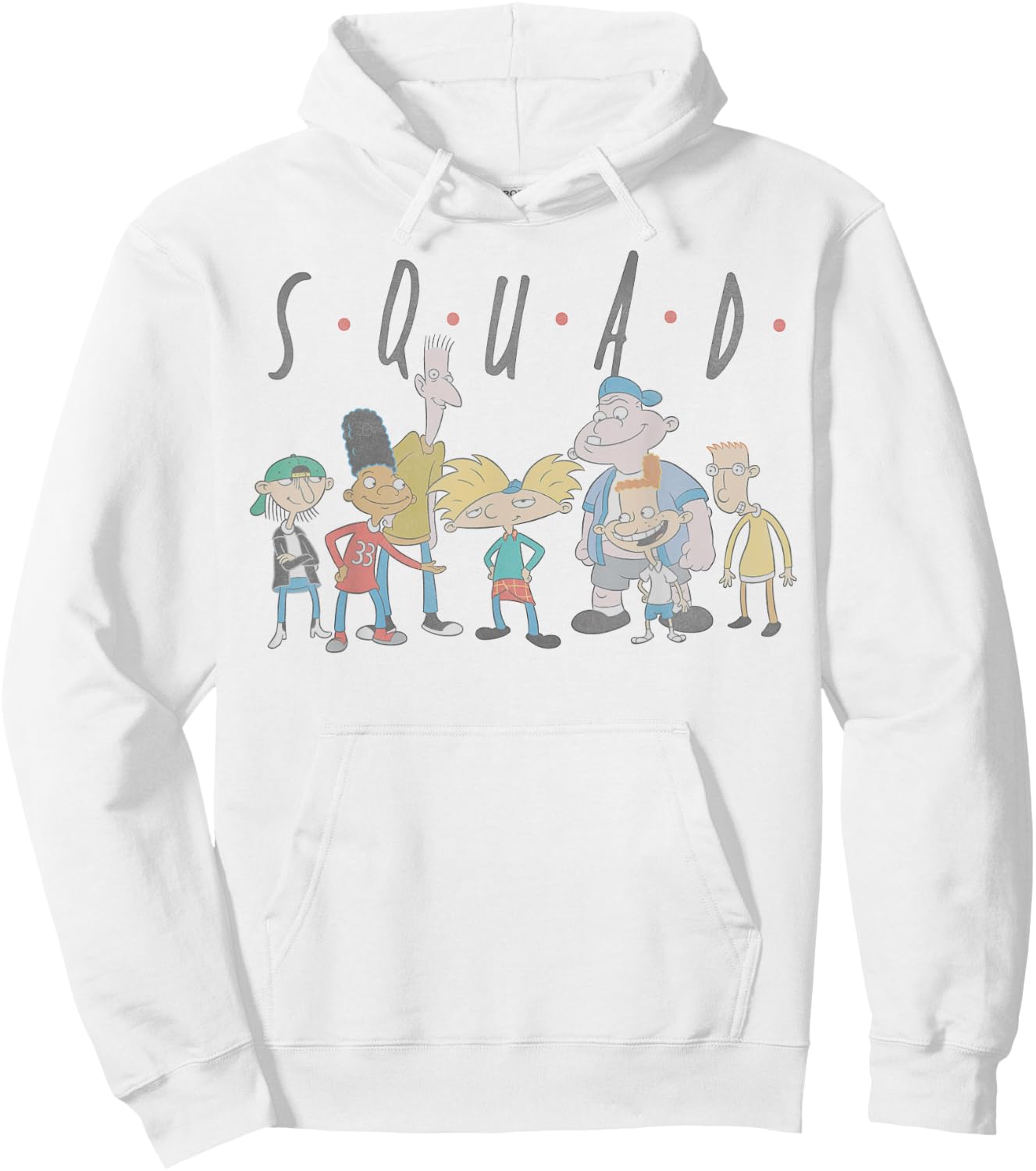 Nickelodeon Hey Arnold SQUAD Team Hoodie - Hoodie | White