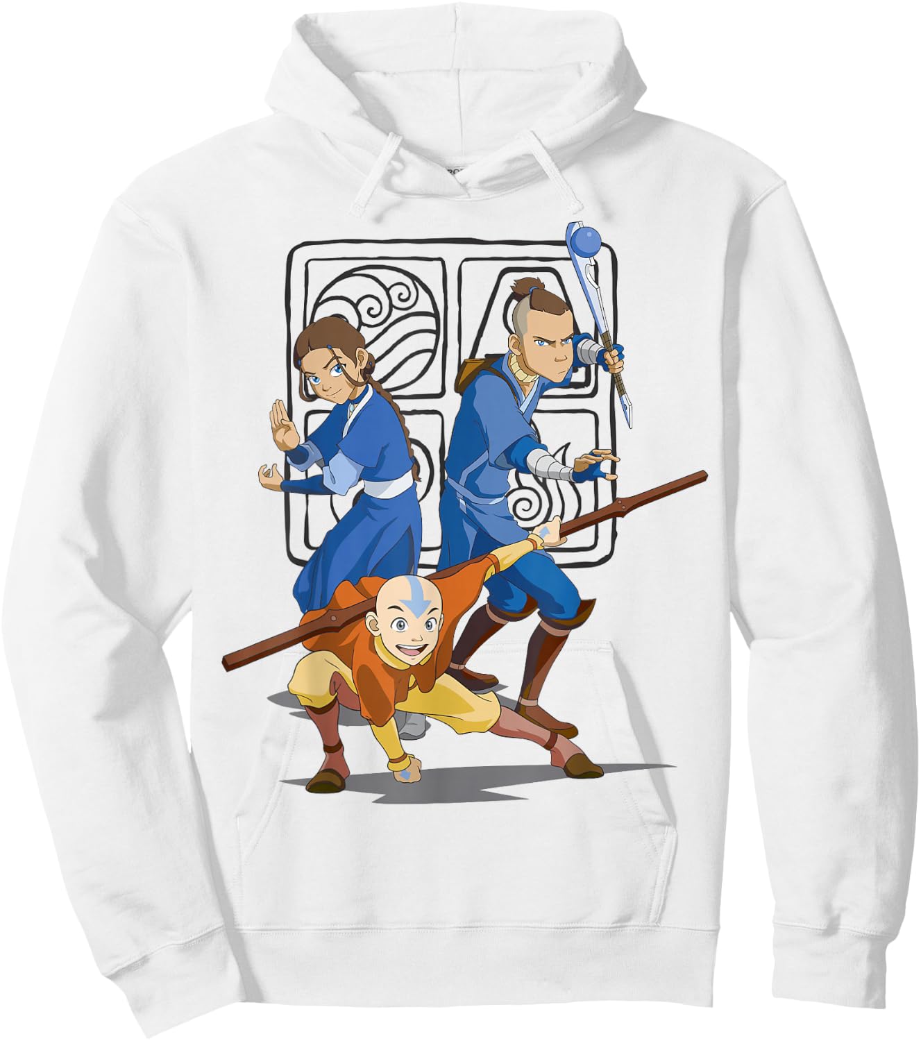 Avatar: The Last Airbender Action Group Shot Hoodie - Hoodie | White