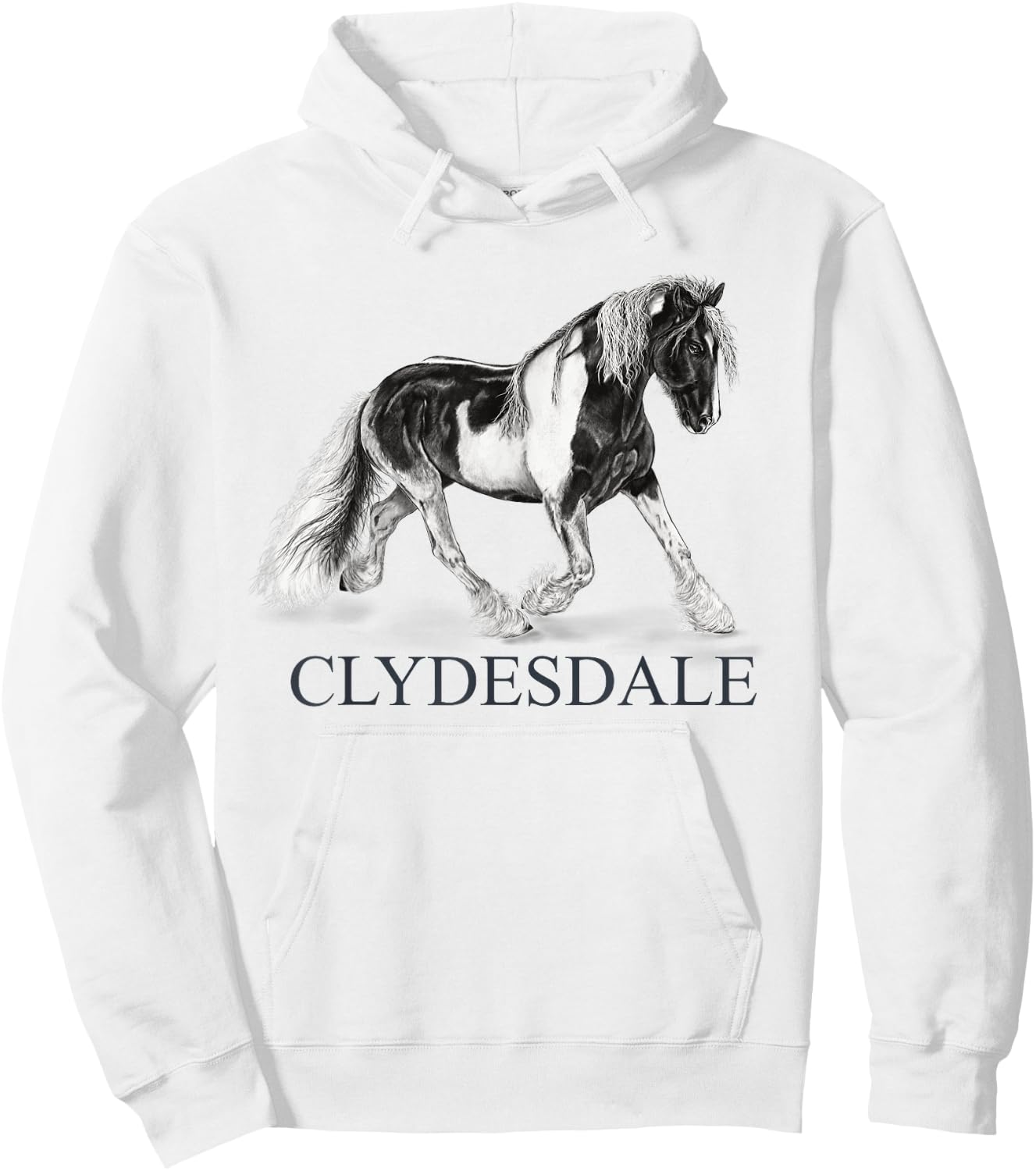 Clydesdale Equestrian Horse Lover Hoodie - Hoodie | White