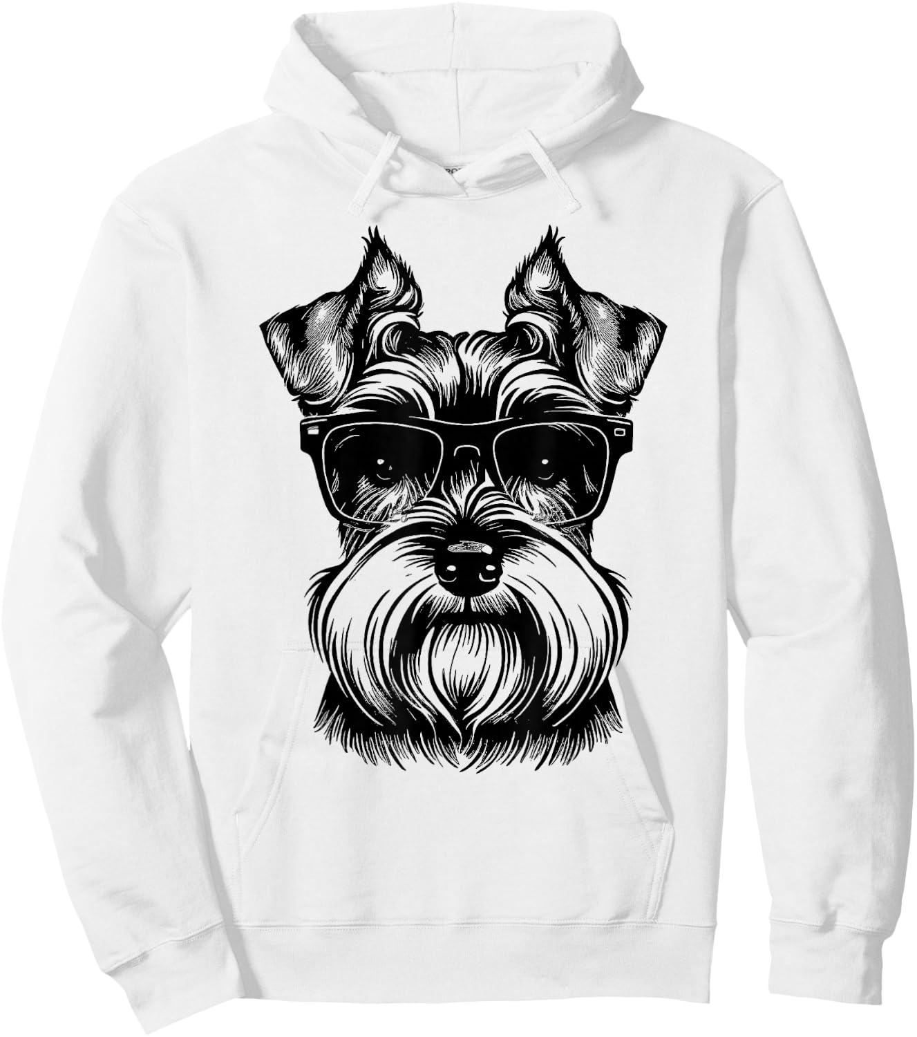 Miniature Schnauzer Miniature Schnauzer dog with sunglasses Hoodie - Hoodie | White