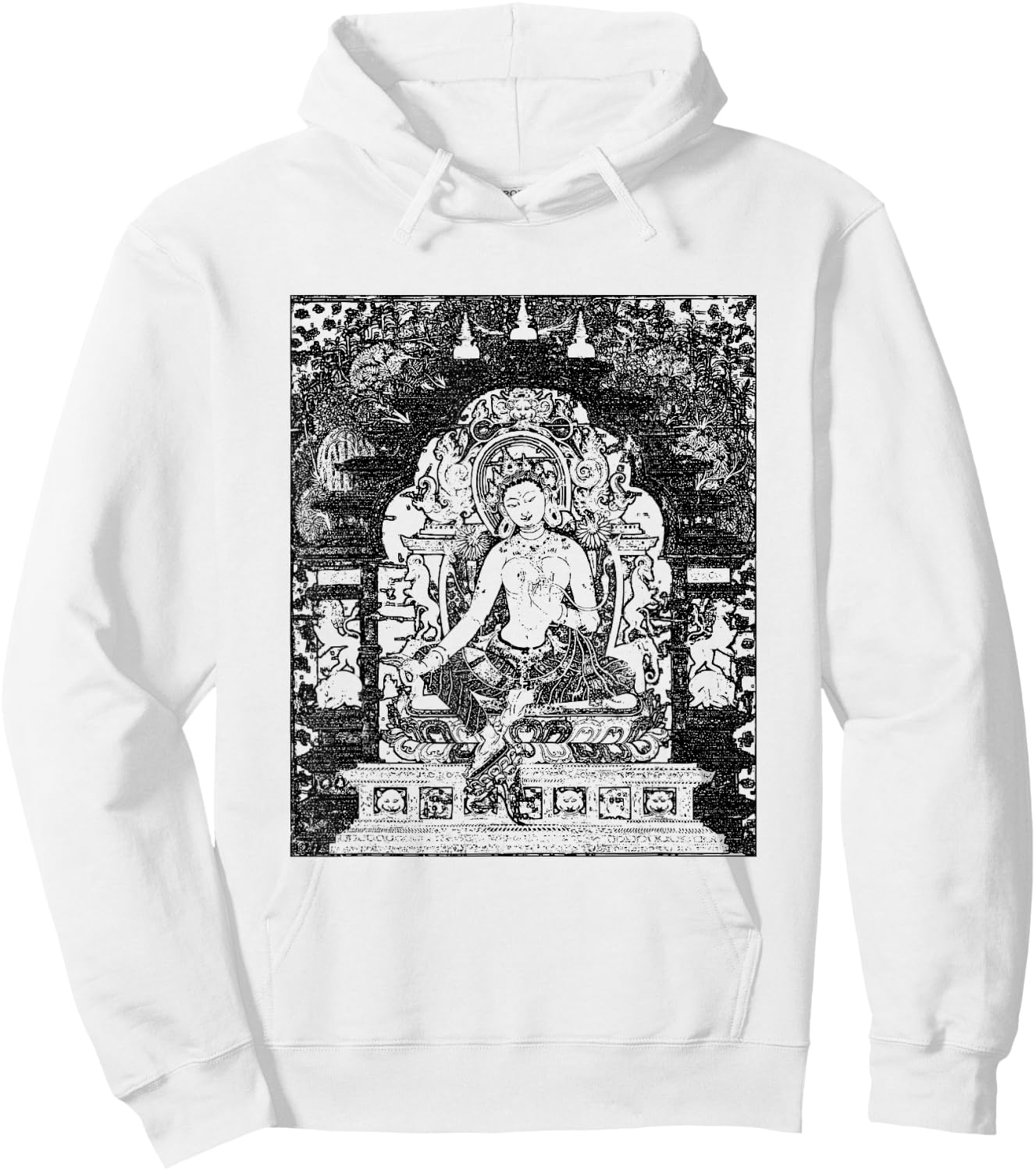 Green Tara Tibetan Buddhism Vajrayana Bodhicitta Hoodie - Hoodie | White