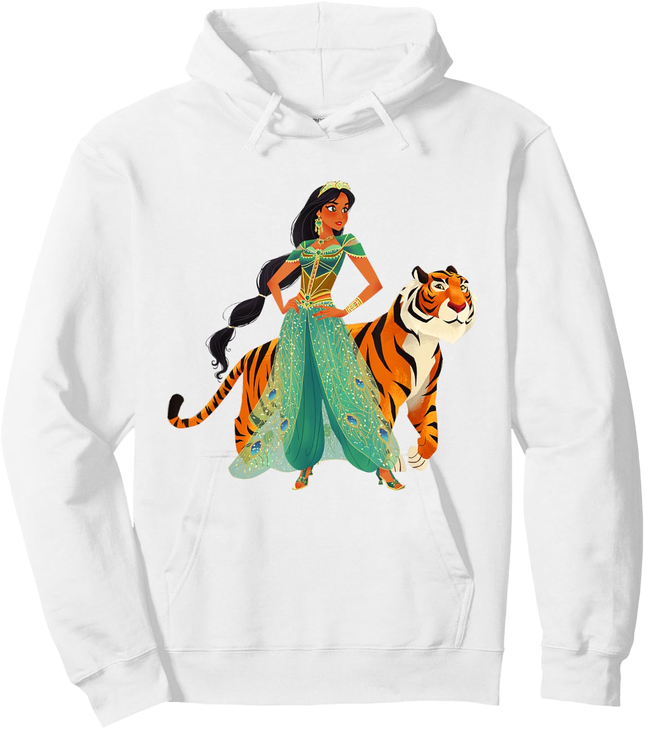 Disney Aladdin Jasmine and Rajah Live Action Hoodie - Hoodie | White