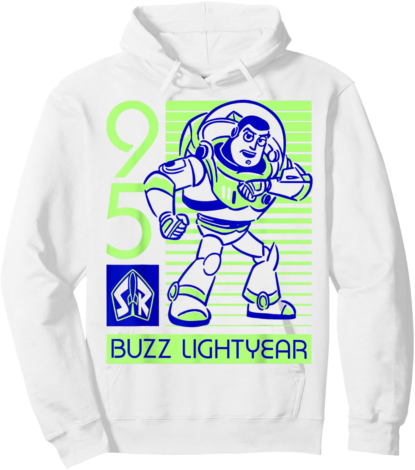 Disney Pixar Toy Story Retro Neon Buzz Lightyear Hoodie - Hoodie | White