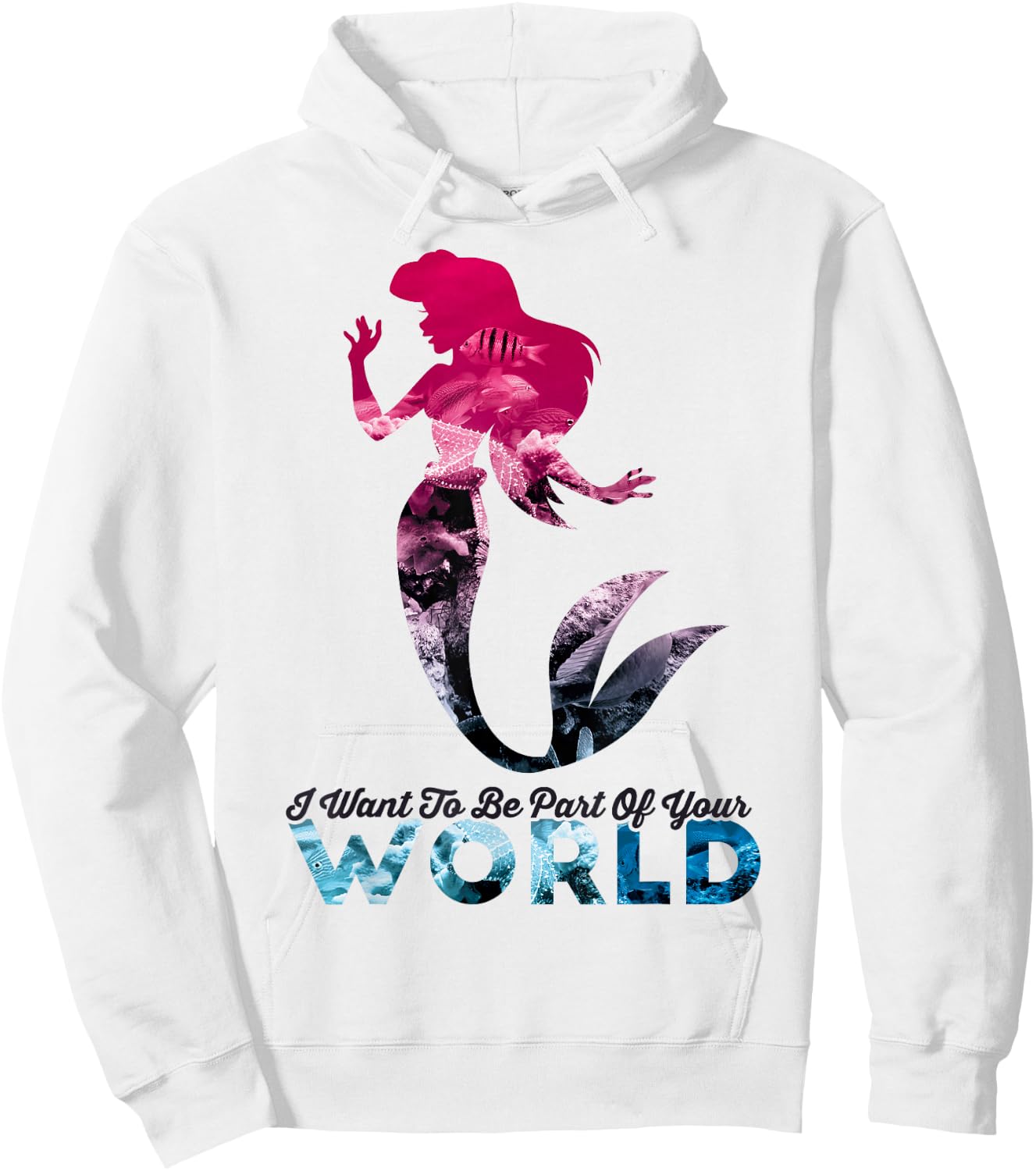 Disney The Little Mermaid Part Of Your World Ariel Collage Hoodie - Hoodie | White