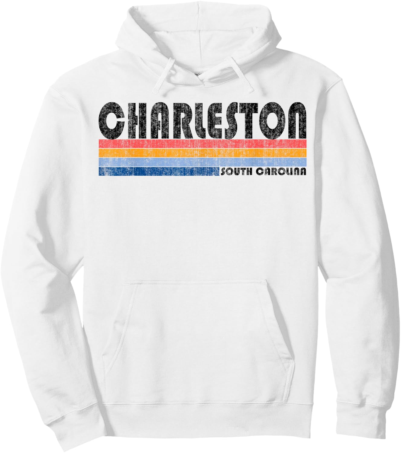 Vintage 1980s Style Charleston, SC Hoodie - Hoodie | White