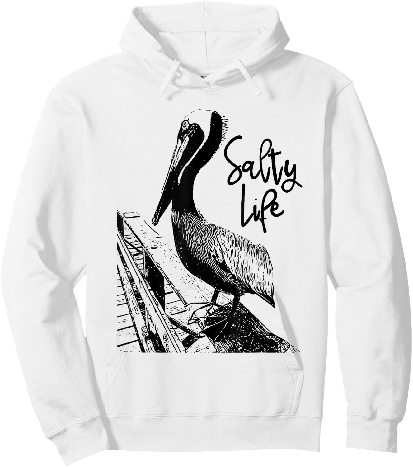 Salty Life Pelican Art Hoodie - Hoodie | White