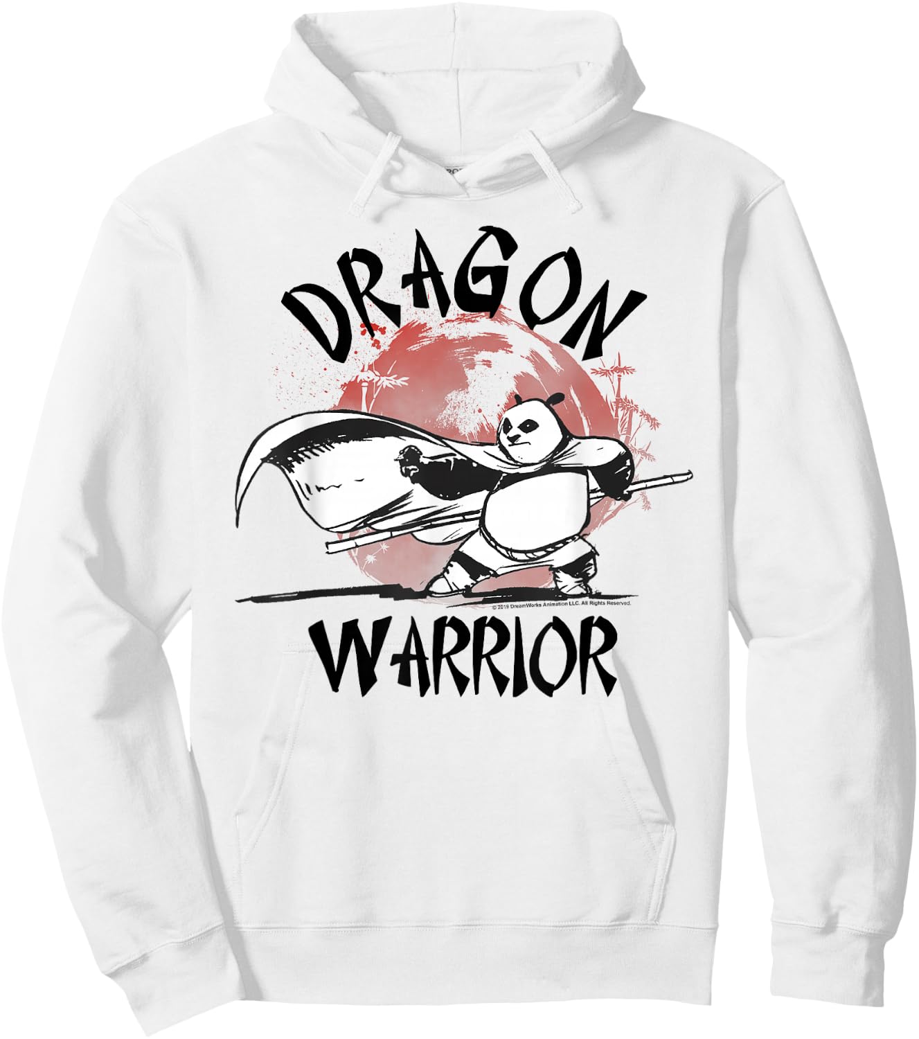 Kung Fu Panda Dragon Warrior Action Pose Portrait Hoodie - Hoodie | White
