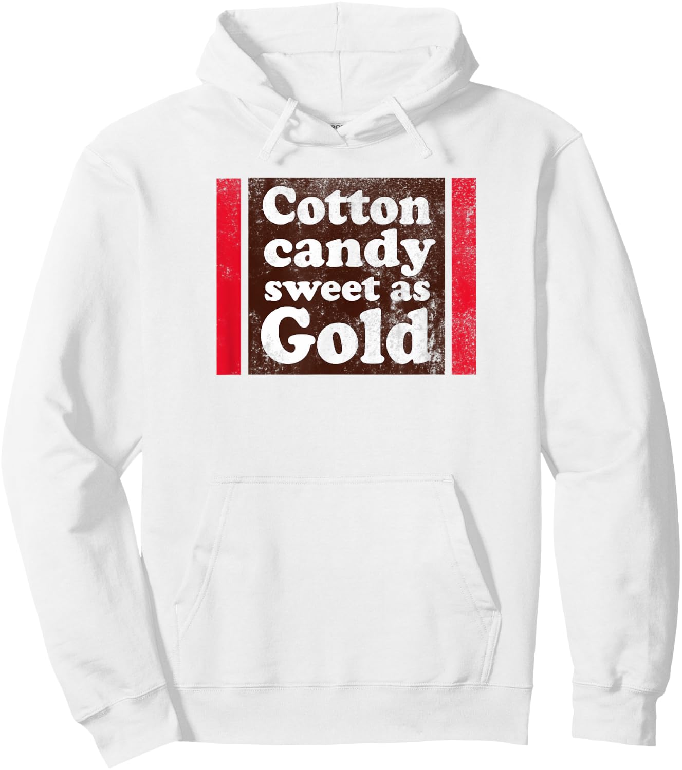 Cotton Candy Sweet as Gold | Funny Distressed Hoodie - Hoodie | White