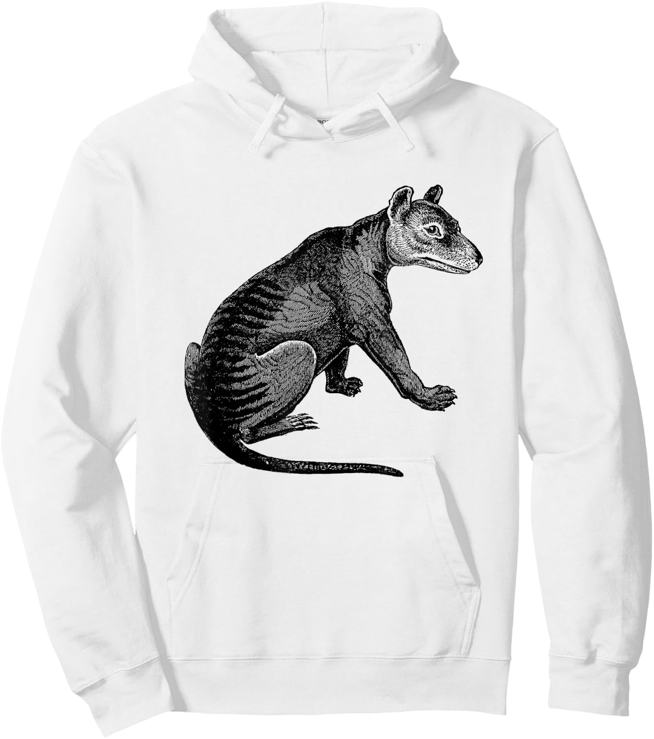 Tasmanian Tiger Print Hoodie - Hoodie | White