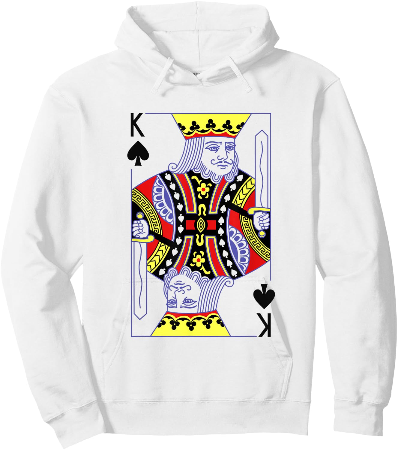 King Of Spades Deck Of Cards Group Costume Halloween Casino Hoodie - Hoodie | White