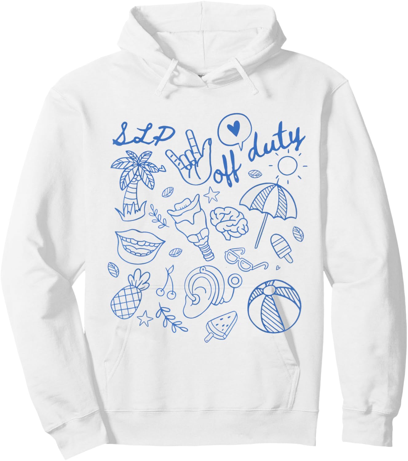 Women SLP off Duty Speech Language Pathologist SLP SLPA Hoodie - Hoodie | White