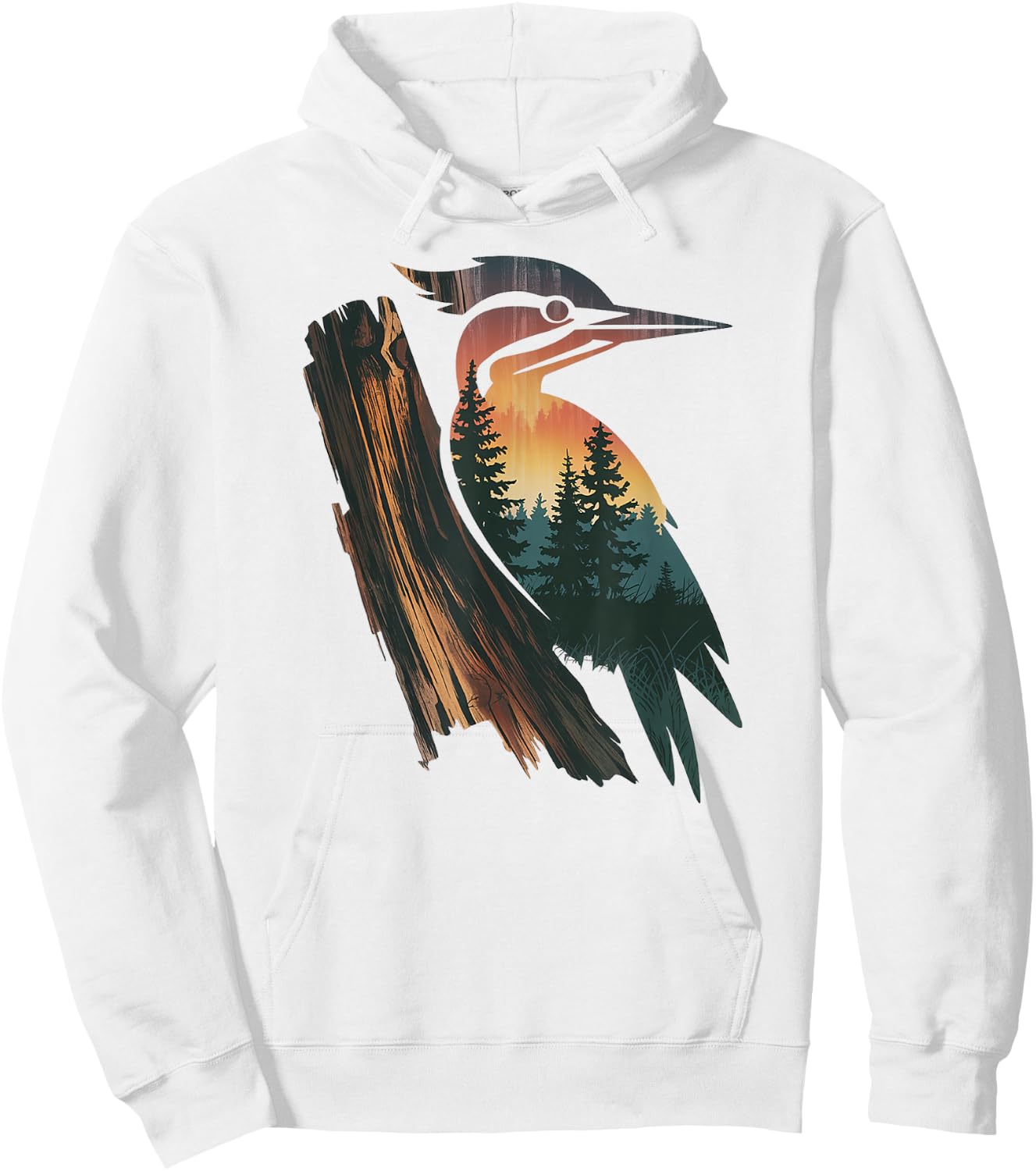 Woodpecker Hunting Hiking Outdoor Camping Forest Men Women Hoodie - Hoodie | White